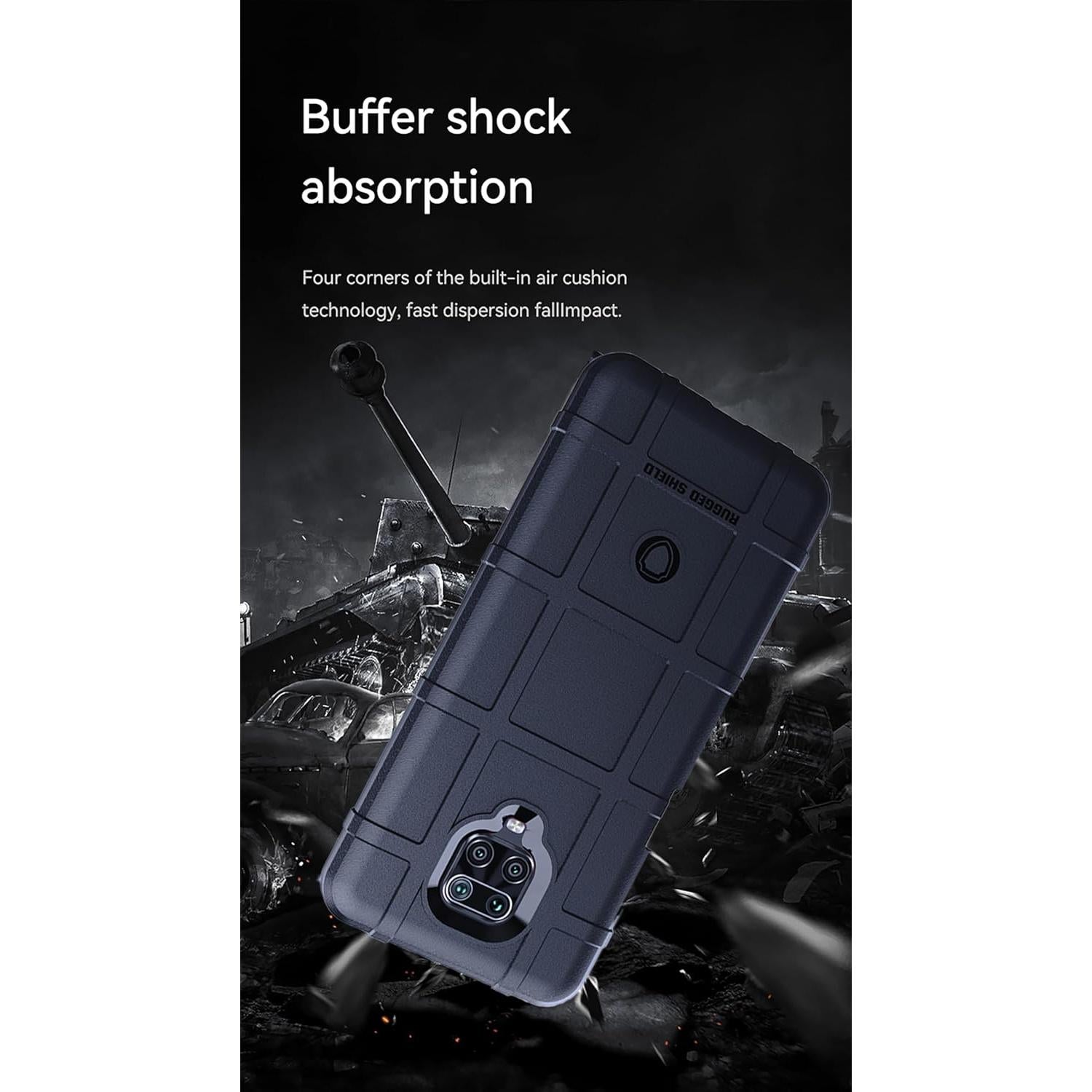 Funda TPU Azul para Xiaomi Redmi Note 9S con Vidrio Templado