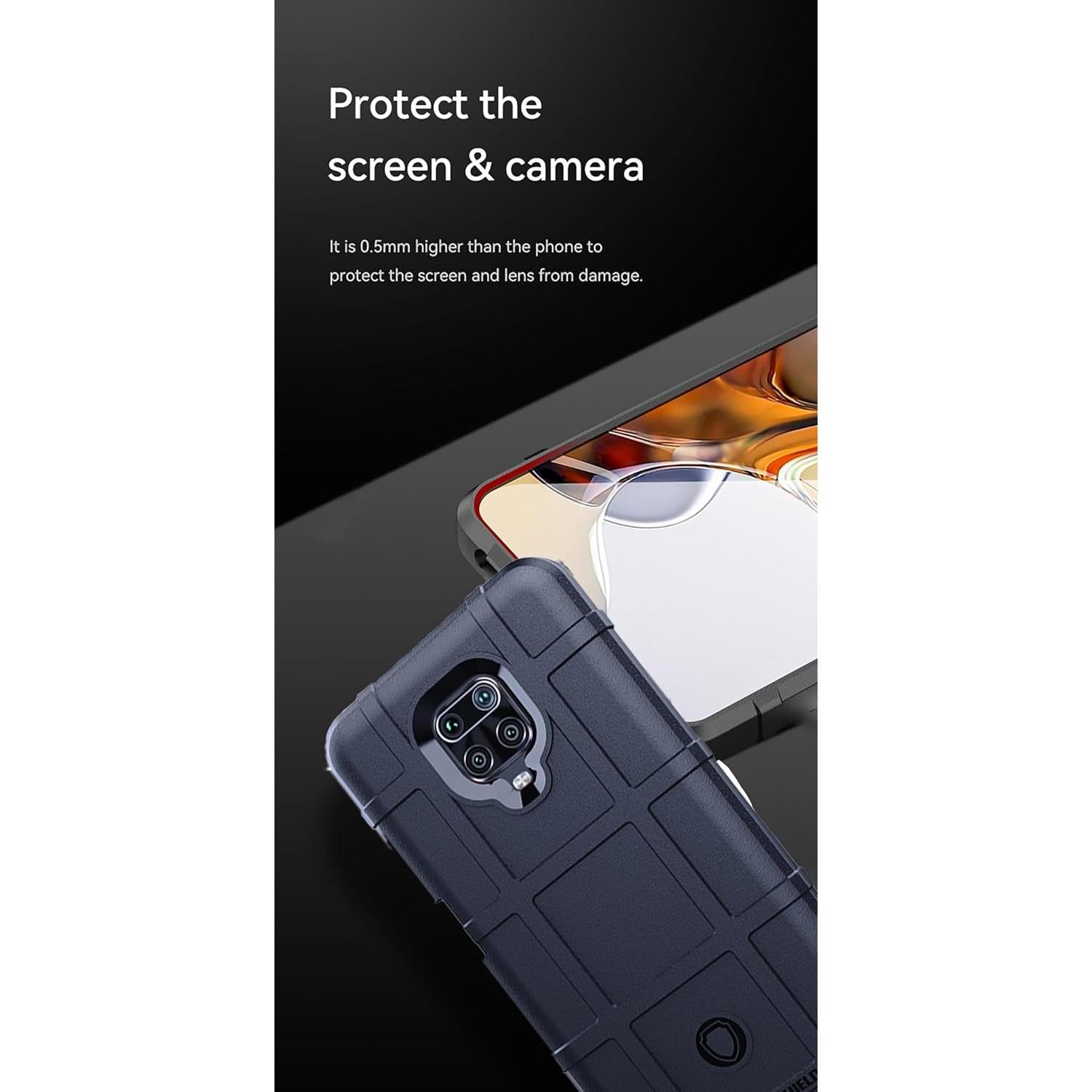 Funda TPU Azul para Xiaomi Redmi Note 9S con Vidrio Templado