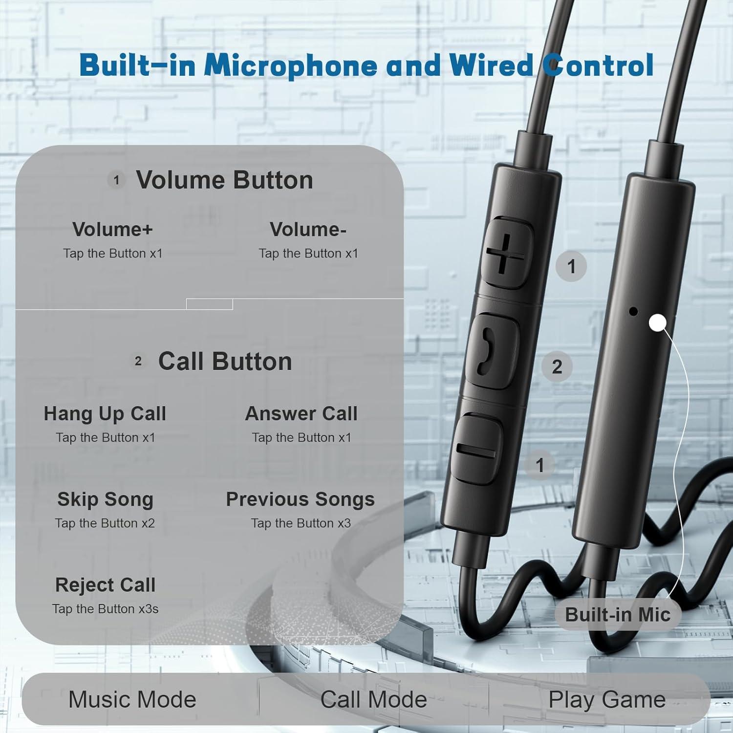 Auriculares USB C Gsangoo G6 Azul con Micrófono y Control