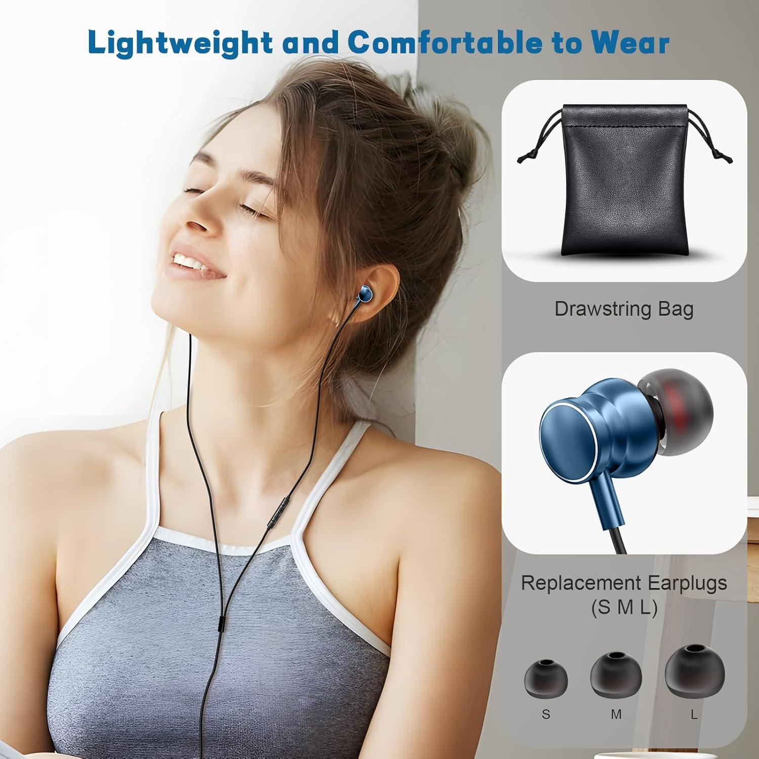 Auriculares USB C Gsangoo G6 Azul con Micrófono y Control