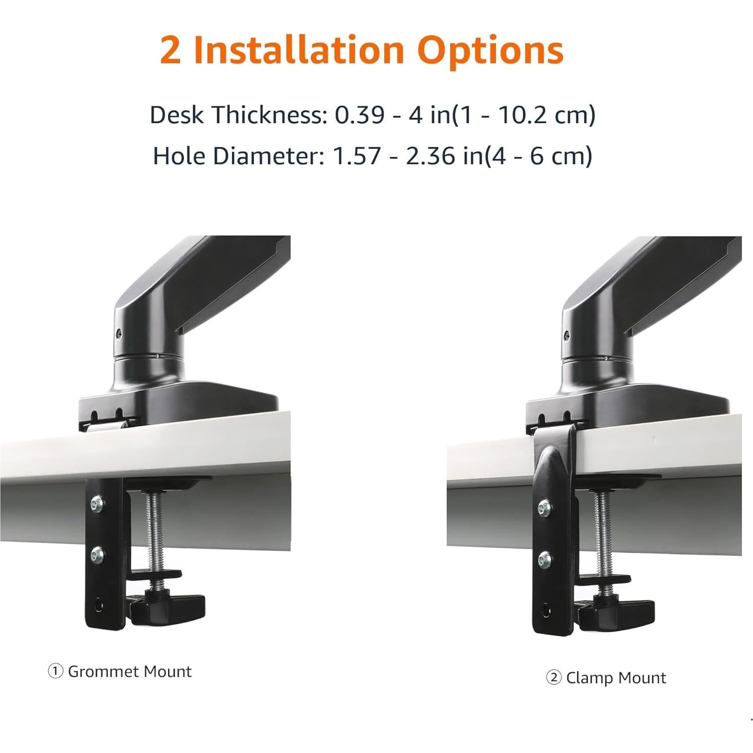 Soporte de Monitor Amazon Basics Ajustable hasta 27" Negro