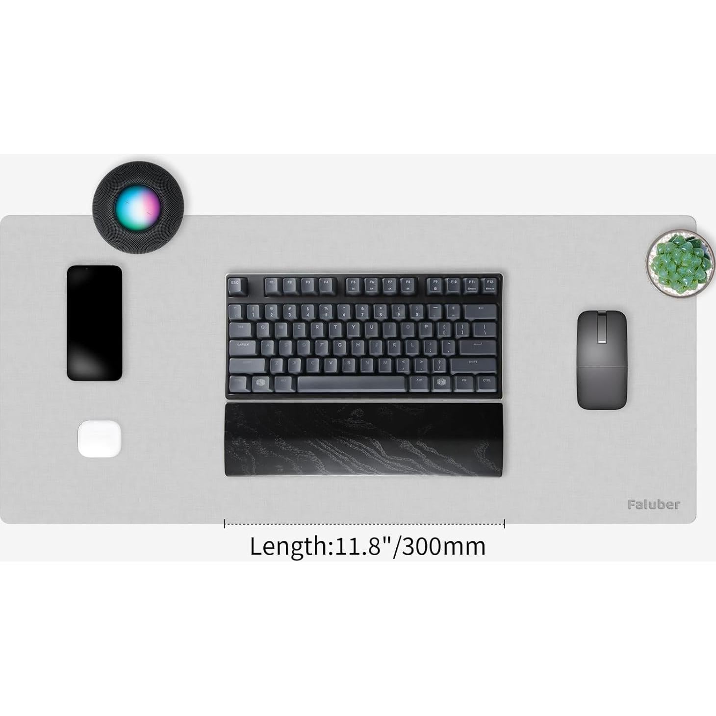 Reposamuñecas Ergonómico Faluber Madera Natural 30 cm Negro