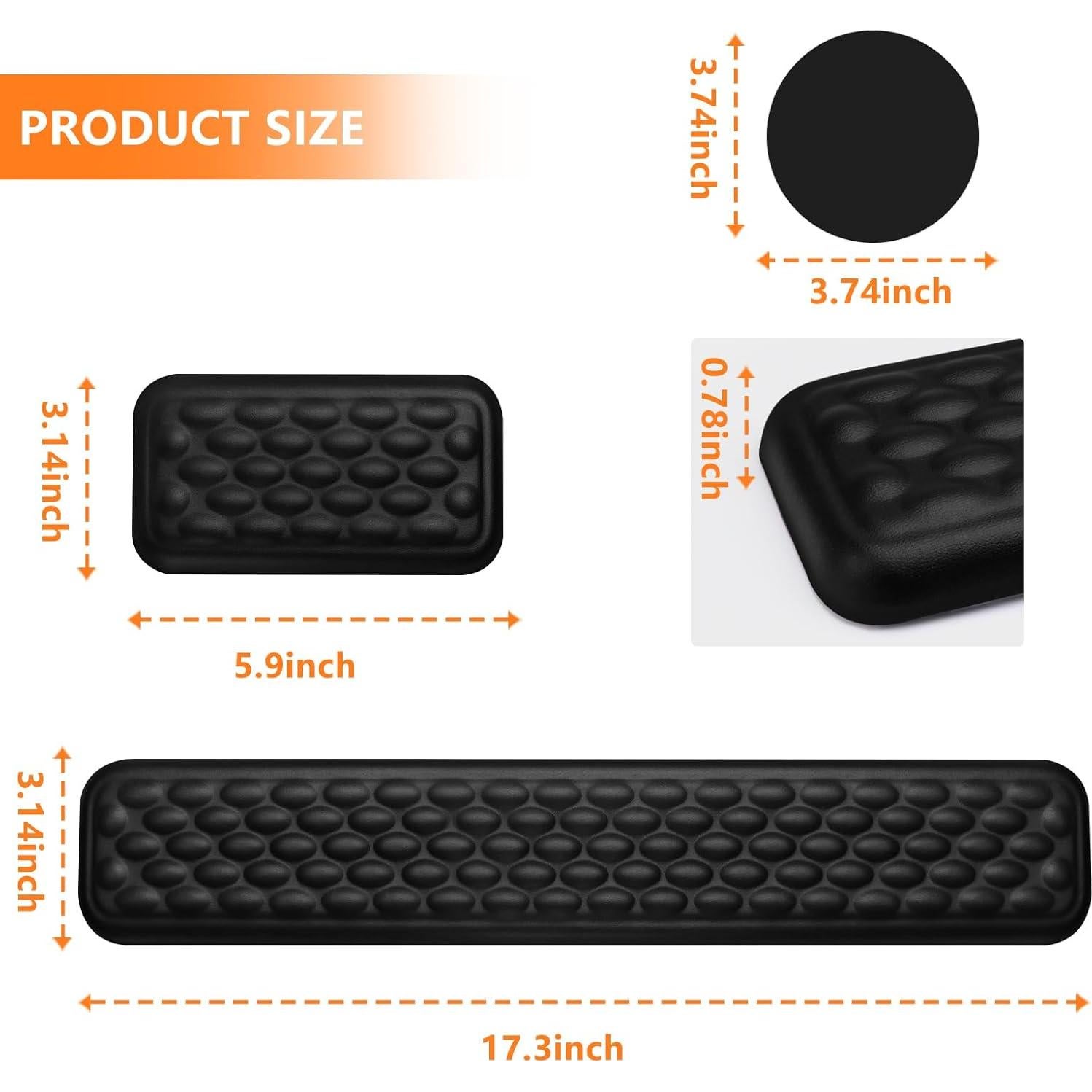 Reposamuñecas Ergonómico KEPUTAIER para Teclado y Ratón