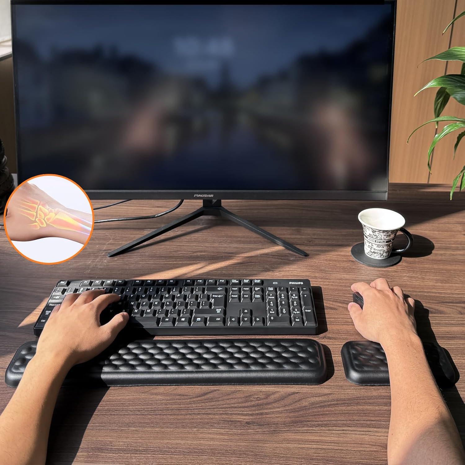 Reposamuñecas Ergonómico KEPUTAIER para Teclado y Ratón