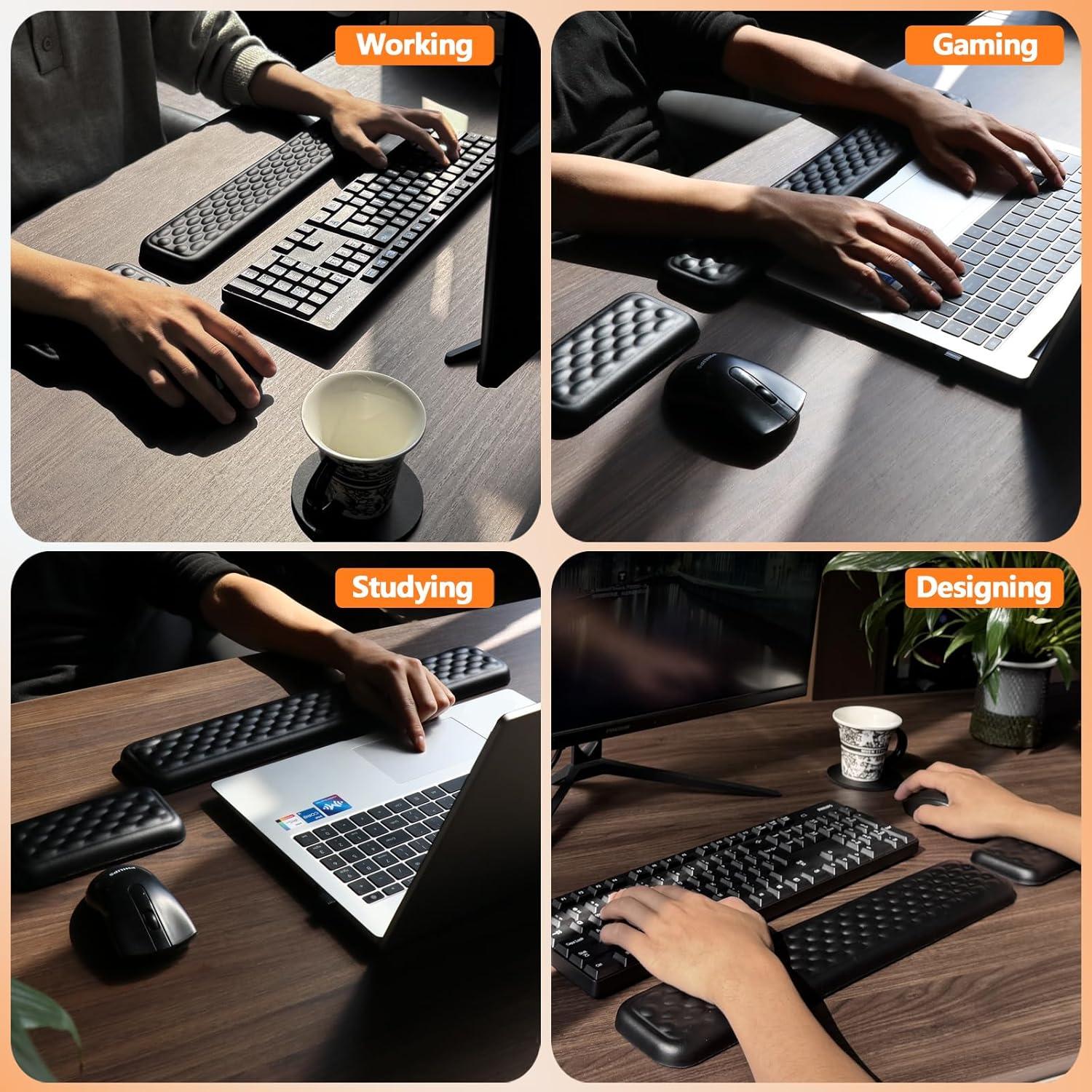 Reposamuñecas Ergonómico KEPUTAIER para Teclado y Ratón