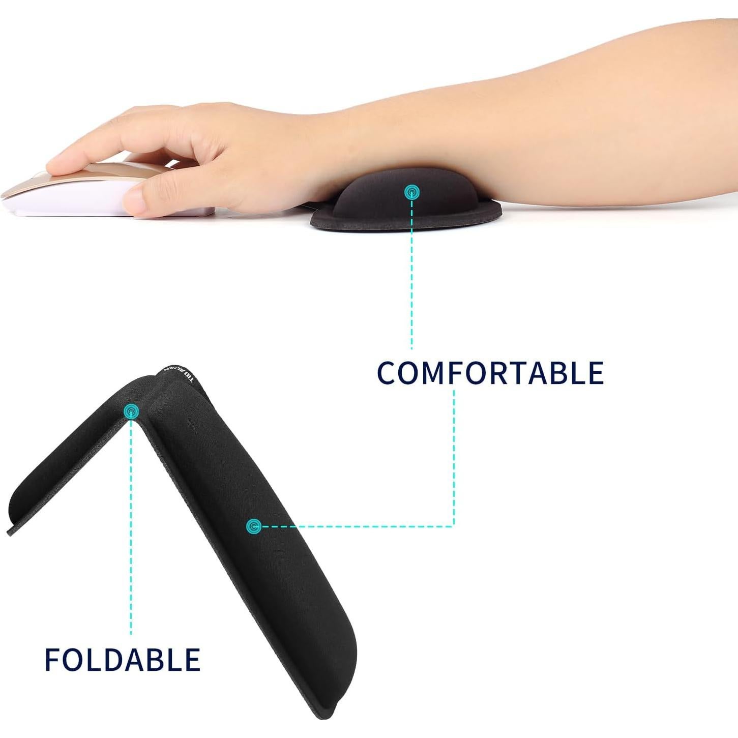 Reposamuñecas ergonómicos TIDALSOIL 2 piezas negro