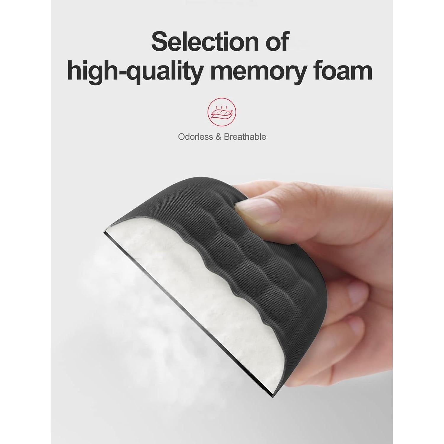 Reposamuñecas Ergonómico VAYDEER para Teclado y Ratón - Negro