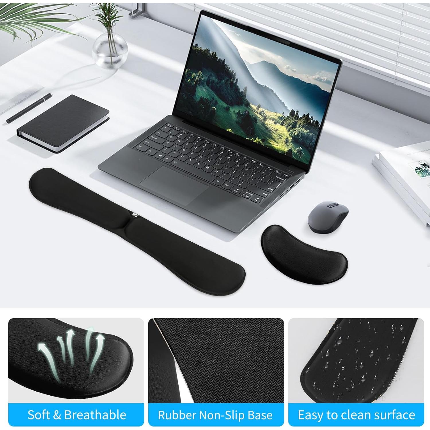 Reposamuñecas Ergonómico Zibly con Reposapies - 2 Piezas