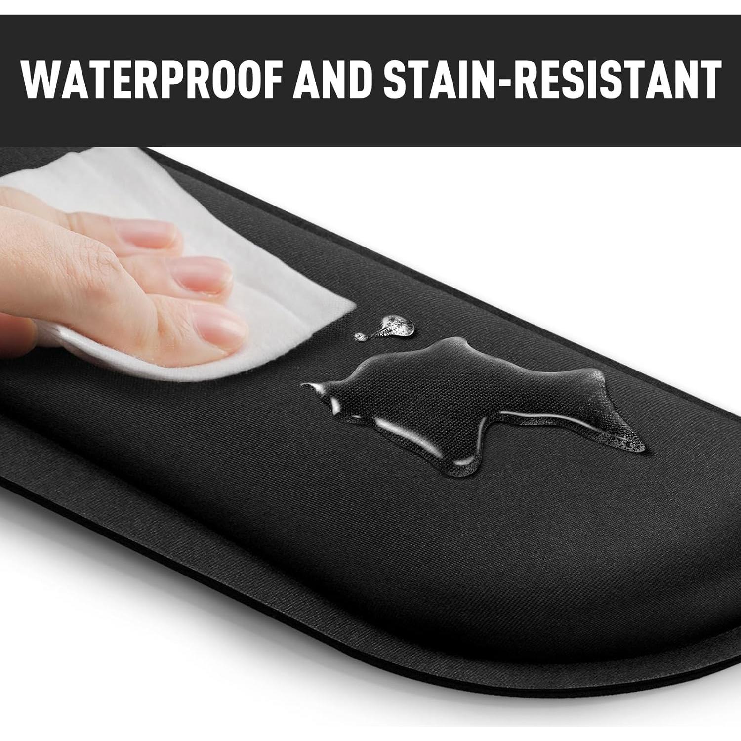 Reposamuñecas Ergonómico Gimars Gel Espuma Memoria Negro