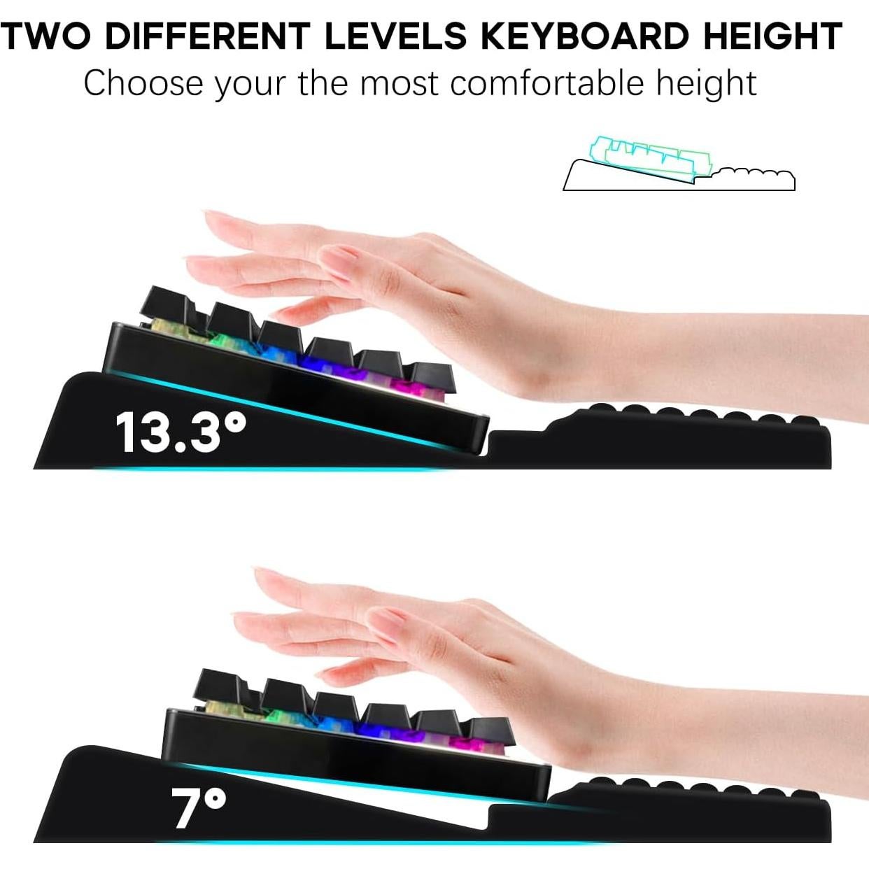 Almohadilla Soporte de Teclado JIKIOU Ergonómica 43.5x24.1 cm