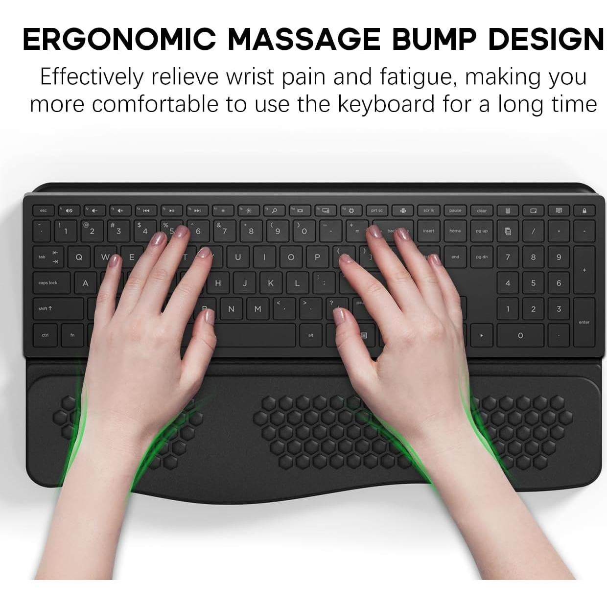 Almohadilla Soporte de Teclado JIKIOU Ergonómica 43.5x24.1 cm