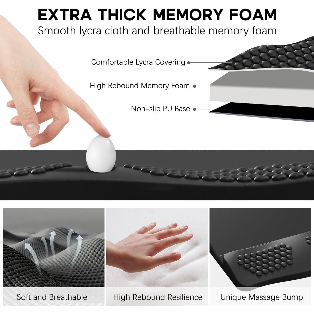 Almohadilla Soporte de Teclado JIKIOU Ergonómica 43.5x24.1 cm