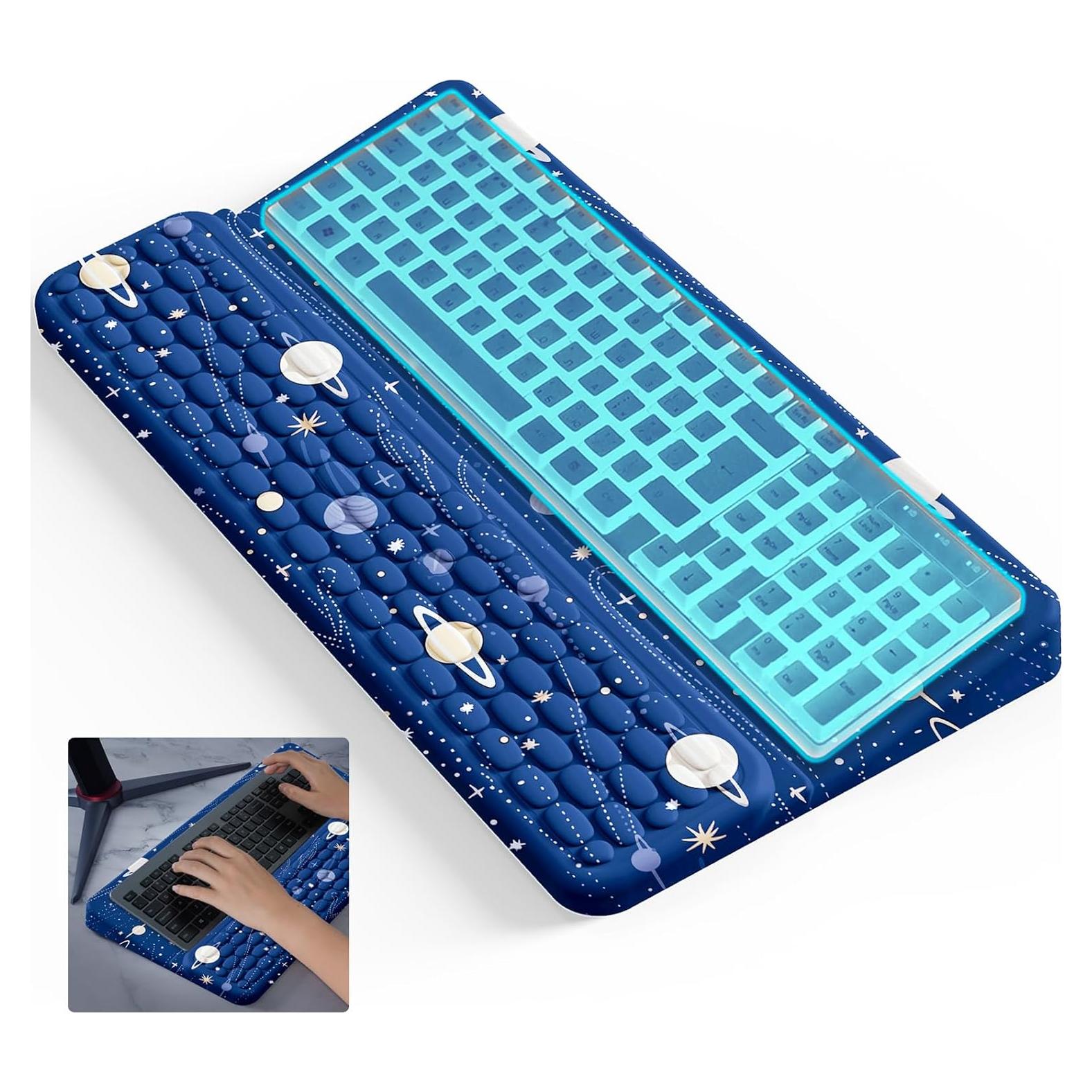 Soporte Ergonómico para Teclado Laokiiy Planetas Azules