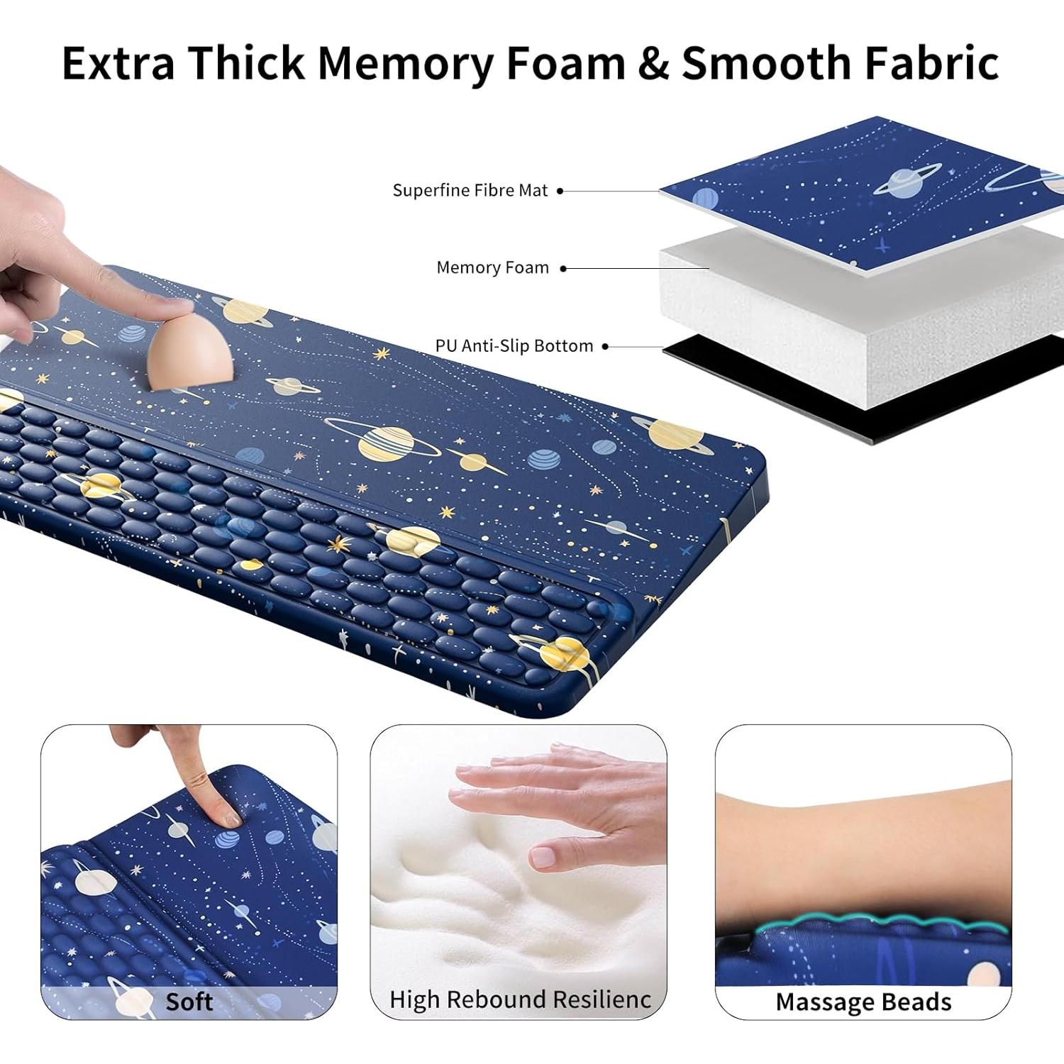 Soporte Ergonómico para Teclado Laokiiy Planetas Azules