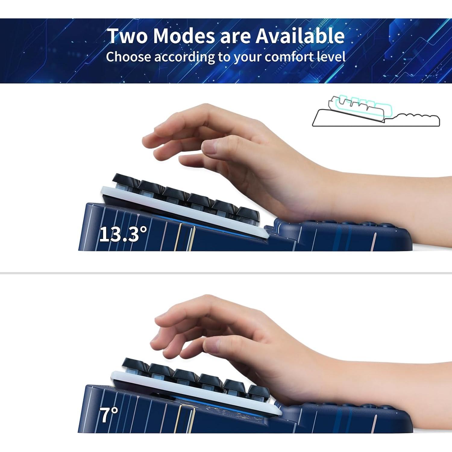 Soporte Ergonómico para Teclado Laokiiy Planetas Azules