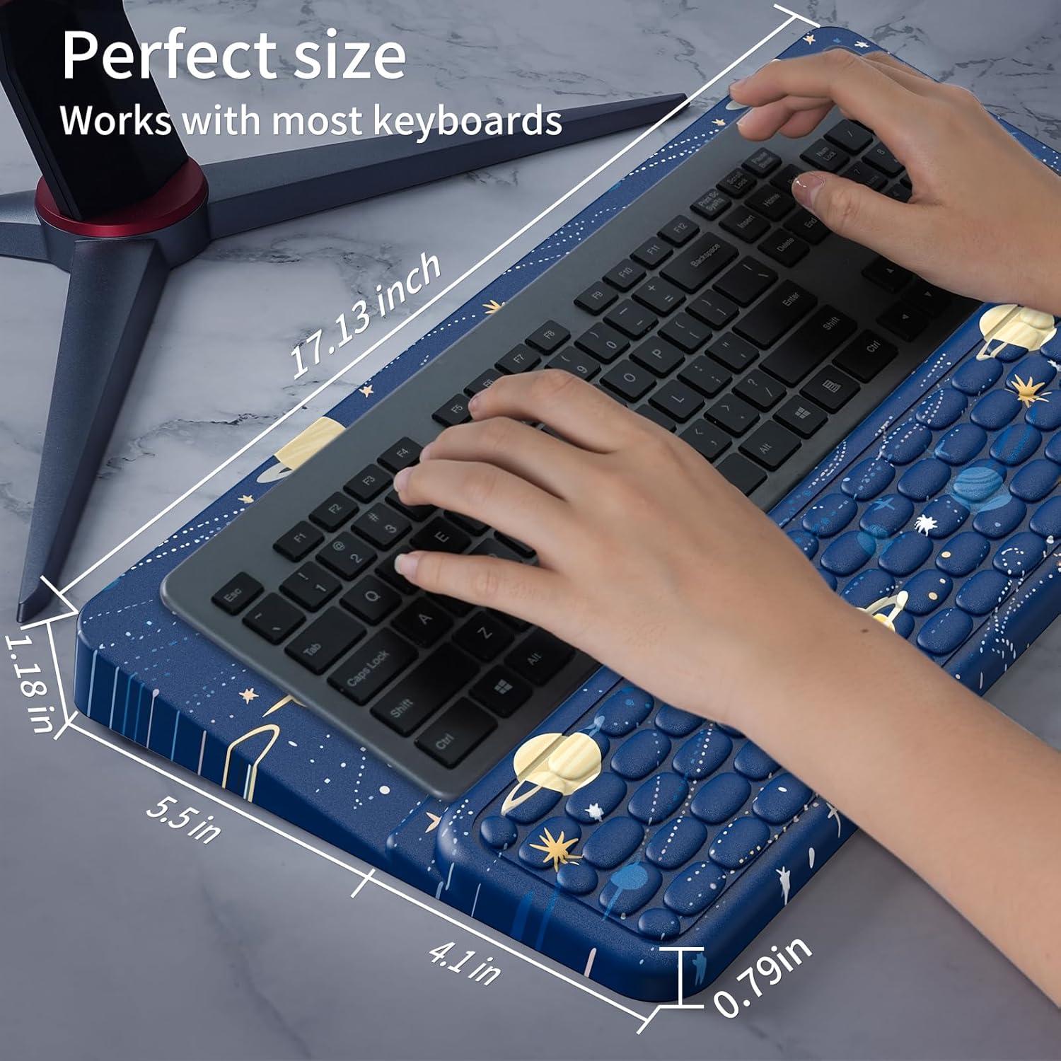 Soporte Ergonómico para Teclado Laokiiy Planetas Azules