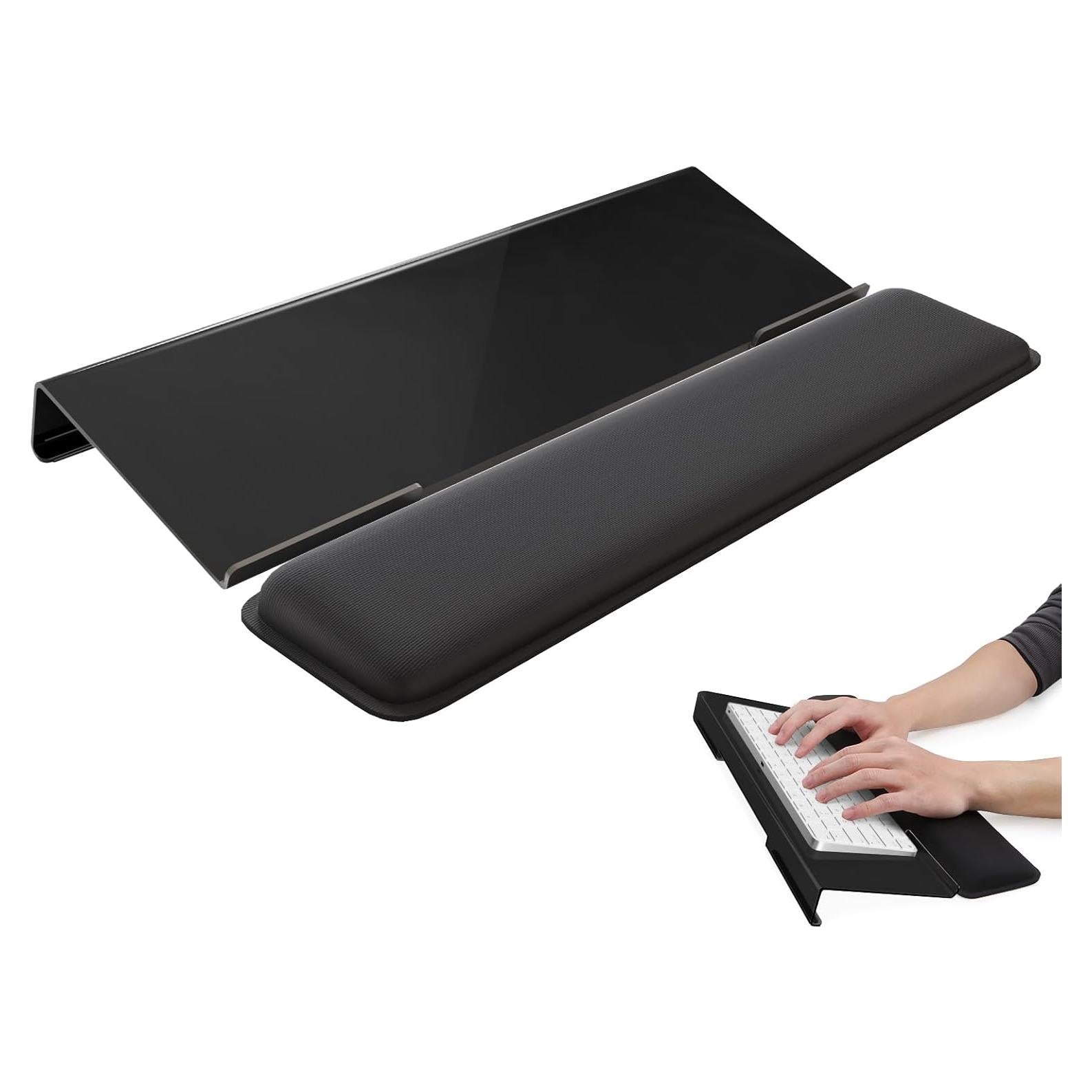 Soporte Ergonómico para Teclado Laborio con Reposamuñecas Negro
