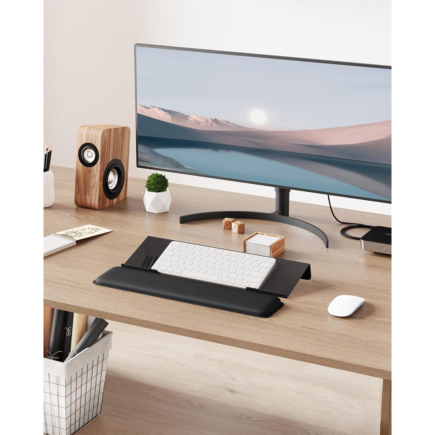 Soporte Ergonómico para Teclado Laborio con Reposamuñecas Negro