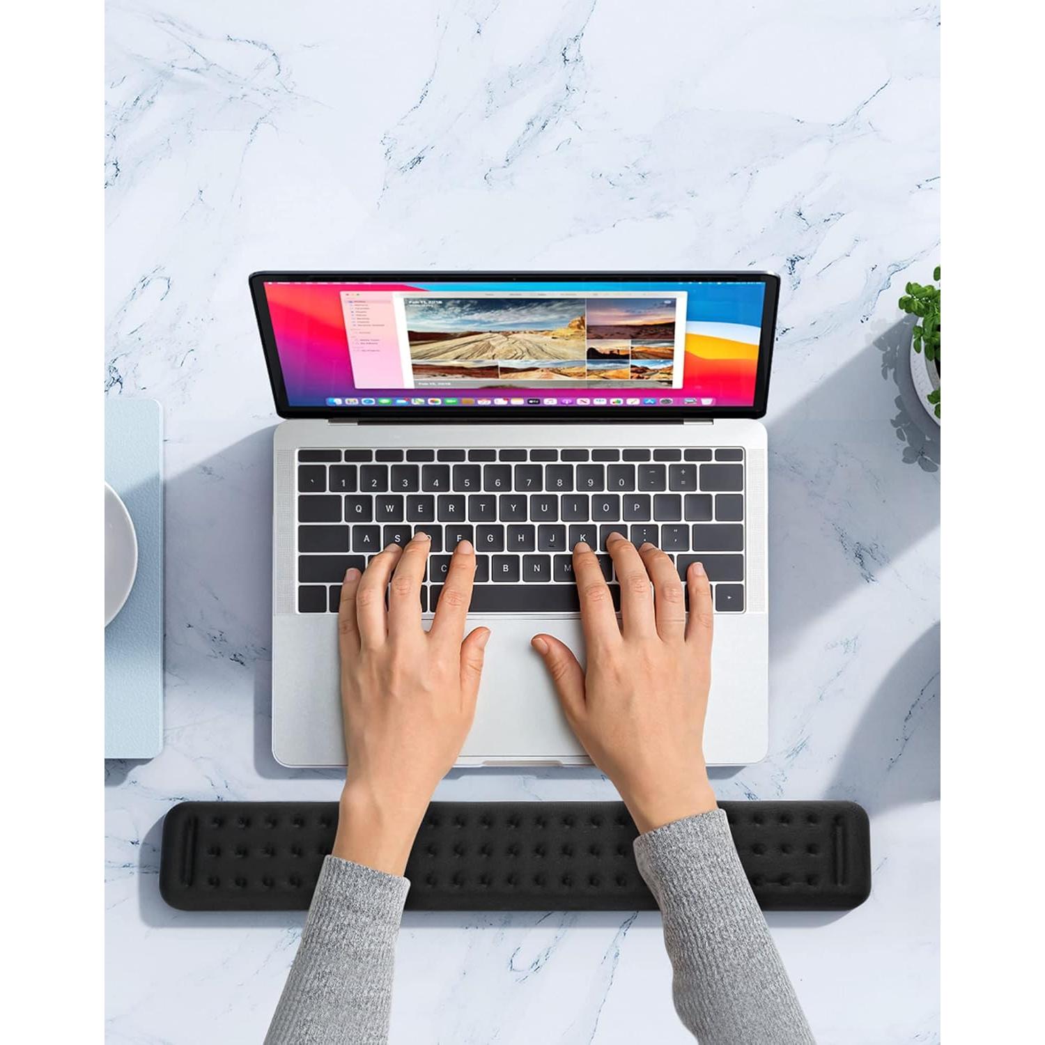 Reposamuñecas Ergonómico Lekvey de Espuma Viscoelástica Negro