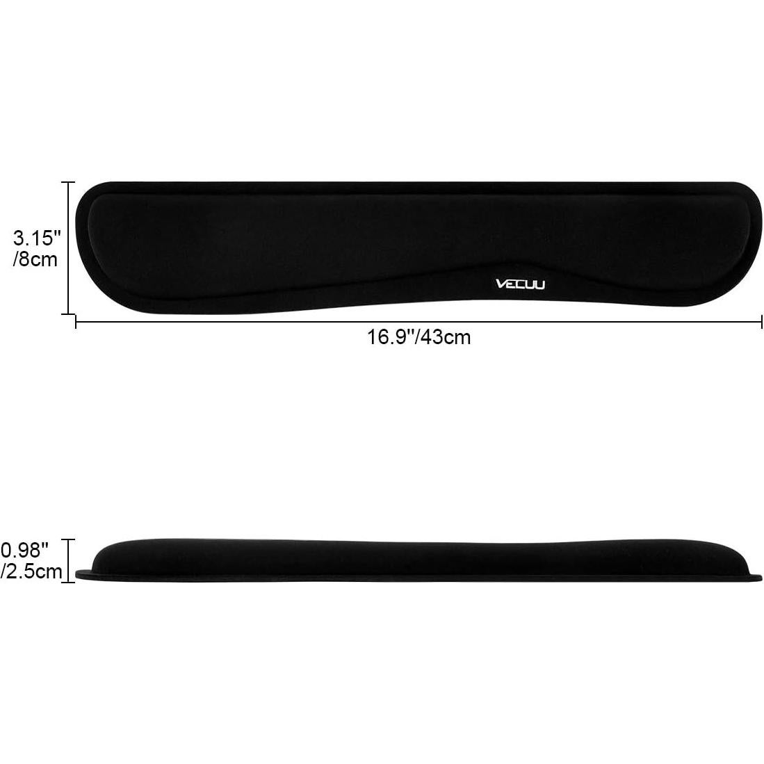 Reposa Muñecas VECUU Ergonómico Espuma de Memoria Negro