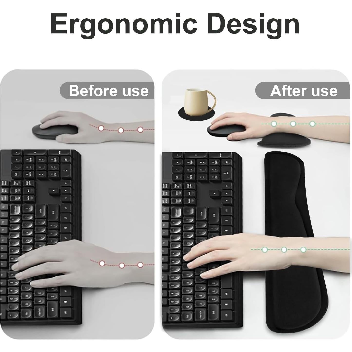 Conjunto Reposamuñecas Ergonómico ZYTONGMAO Gel Memoria