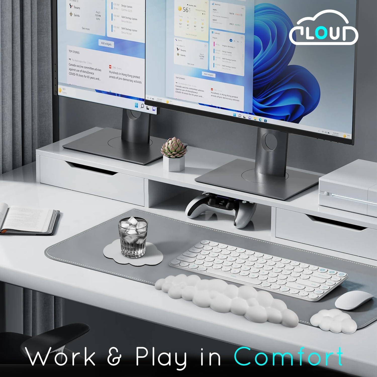 Reposamuñecas Ergonómico Labeol Nube Espuma Memoria Blanco