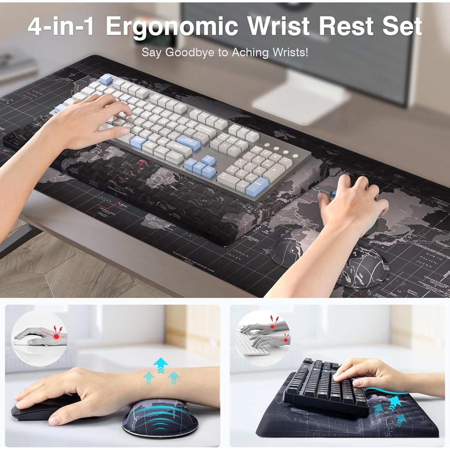 Almohadilla Ergonómica Ospelelf con Soporte para Teclado