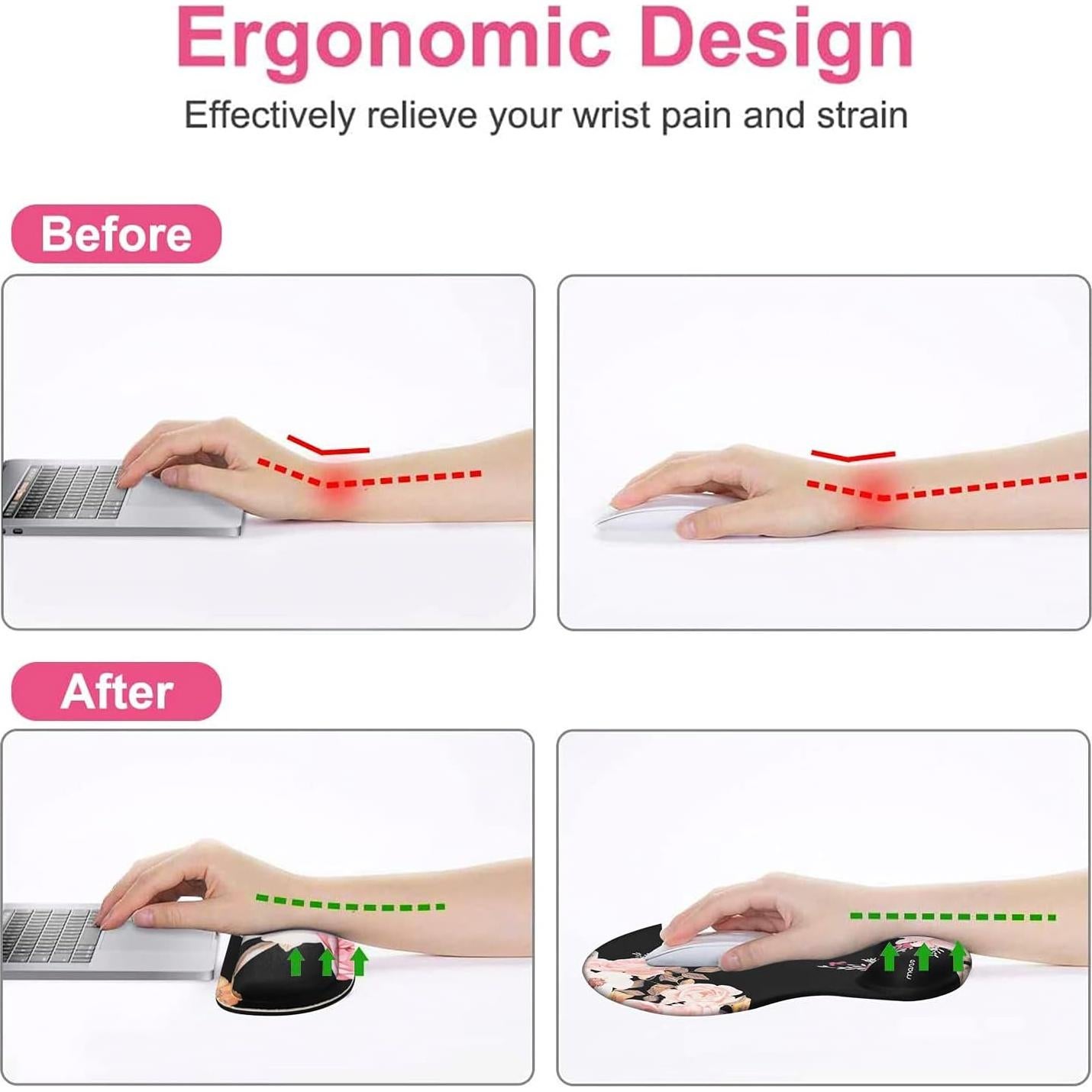 Soporte de Reposamuñecas MOSISO Ergonómico Negro