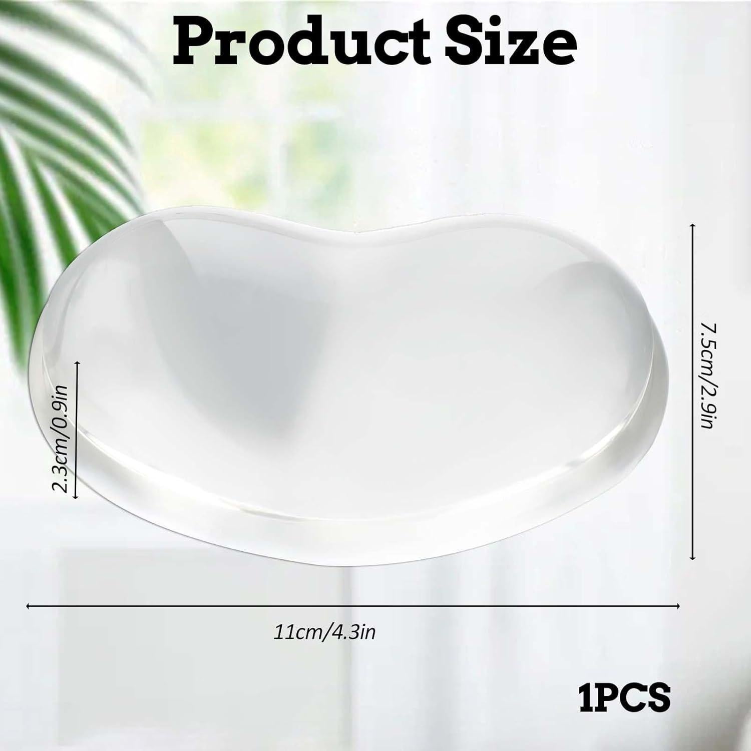 Reposamuñecas Ergonómico Aeaocvo de Silicona Transparente 11x7.5cm