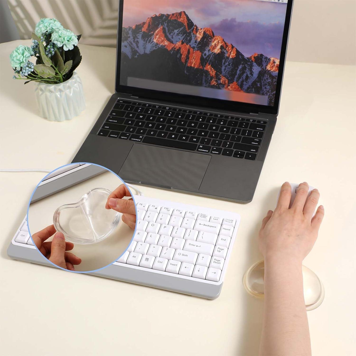 Reposamuñecas Ergonómico Aeaocvo de Silicona Transparente 11x7.5cm