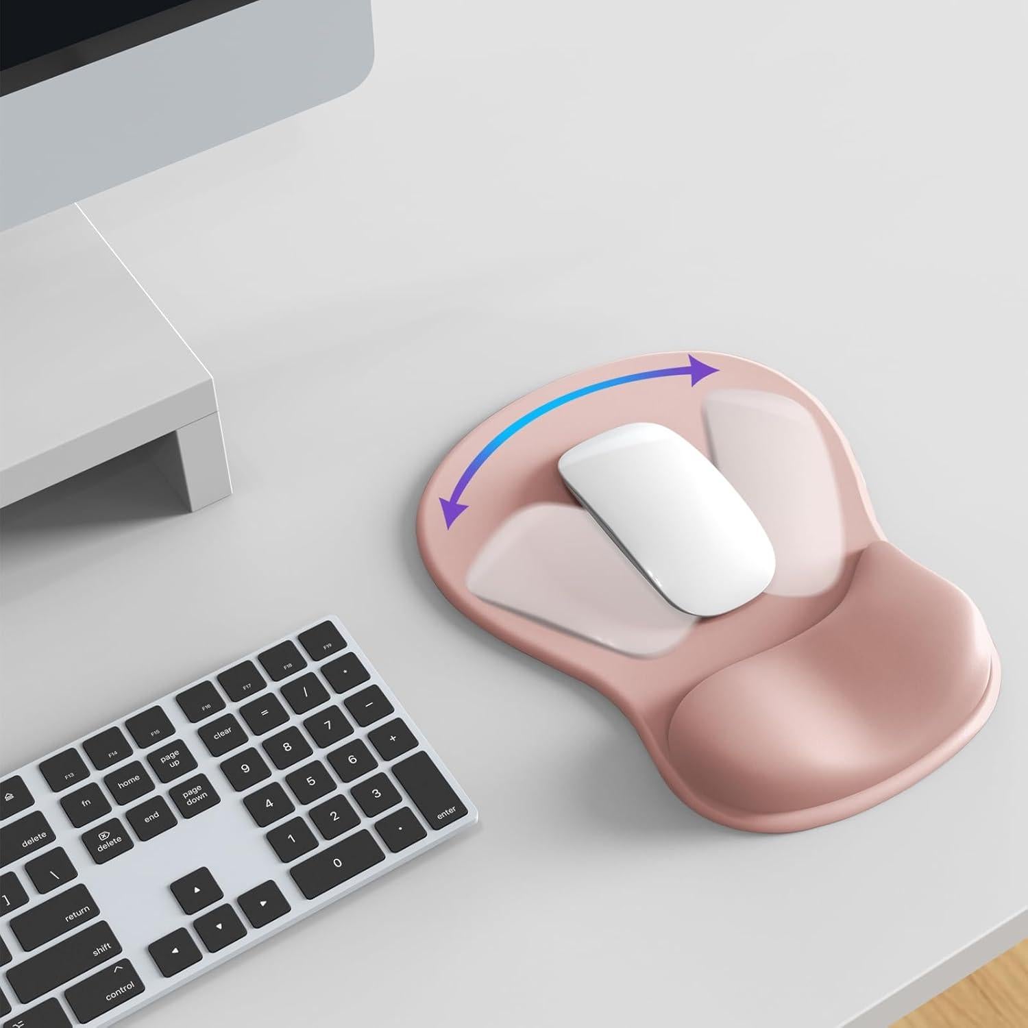 Alfombrilla de Ratón Ergonómica KEPUTAIER Rosa con Reposamuñecas