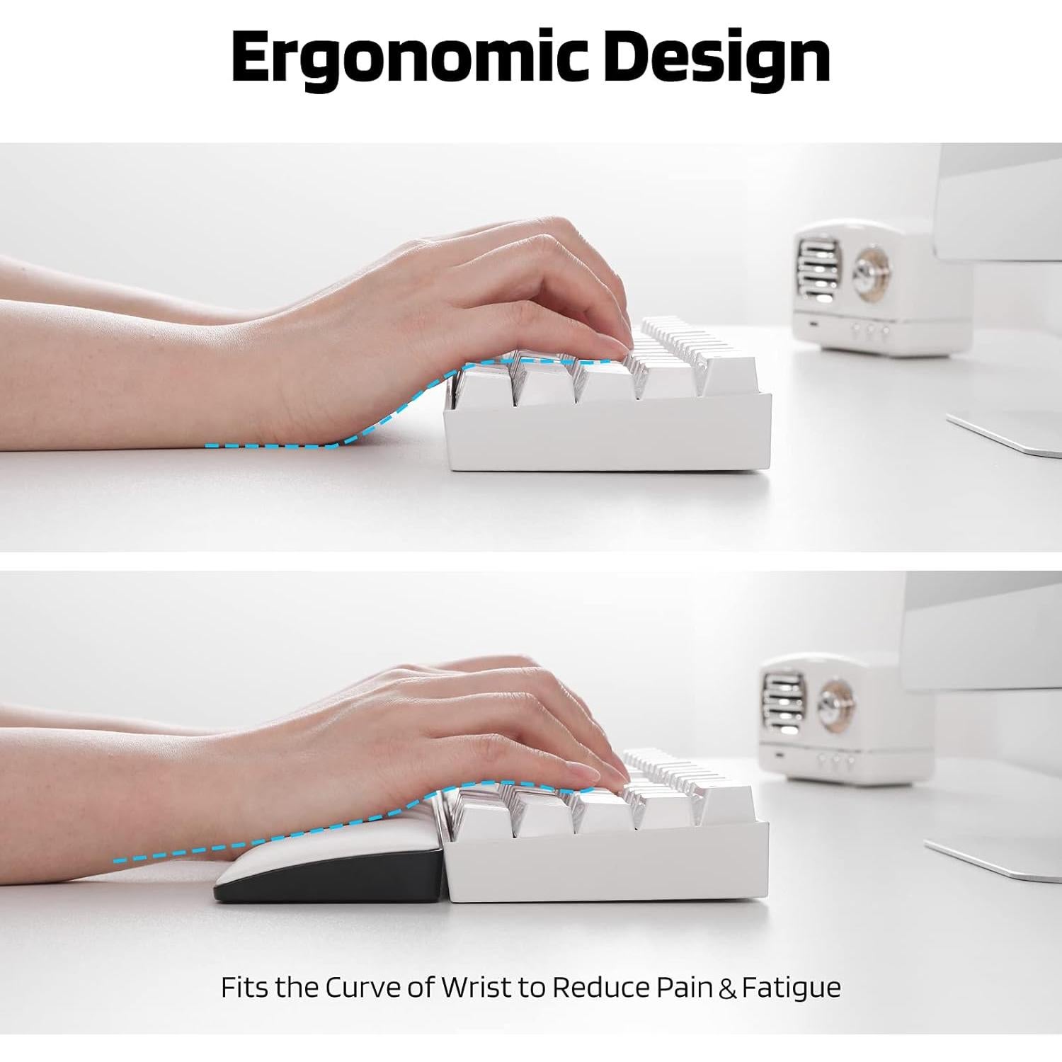 Reposa muñecas LTC 60% compacto blanco ergonómico