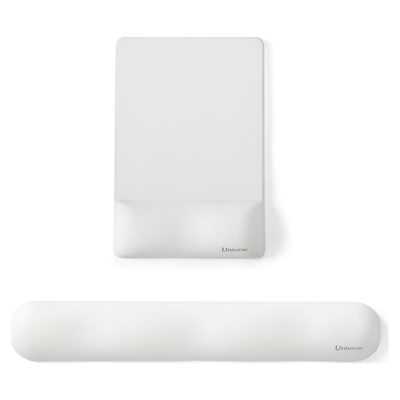 Conjunto Reposamuñecas Teclado y Alfombrilla UnivoColors Blanco