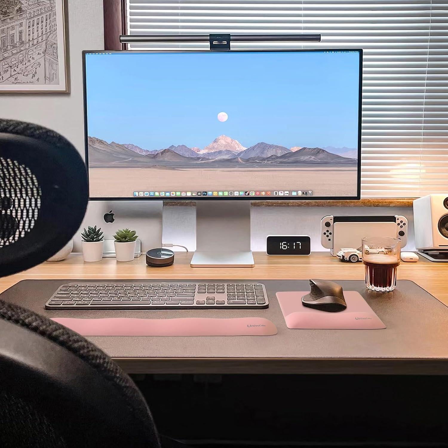 Conjunto Reposamuñecas Teclado y Alfombrilla UnivoColors Blanco