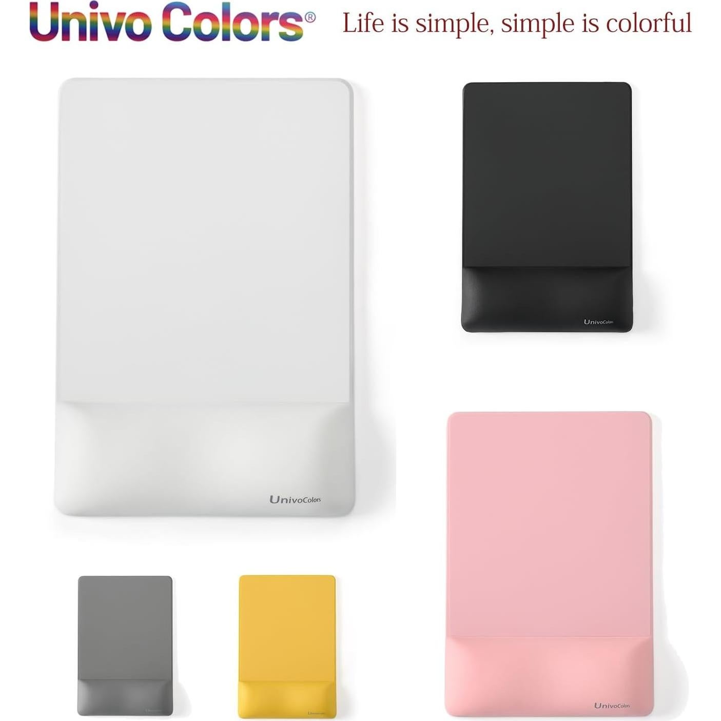 Conjunto Reposamuñecas Teclado y Alfombrilla UnivoColors Blanco