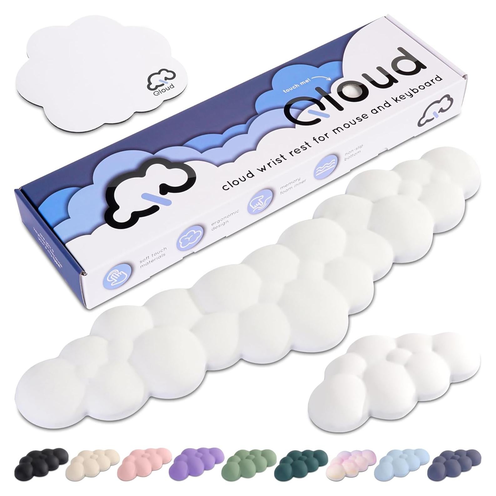 Reposamuñecas Ergonómico Qloud Nube Blanca para Teclado