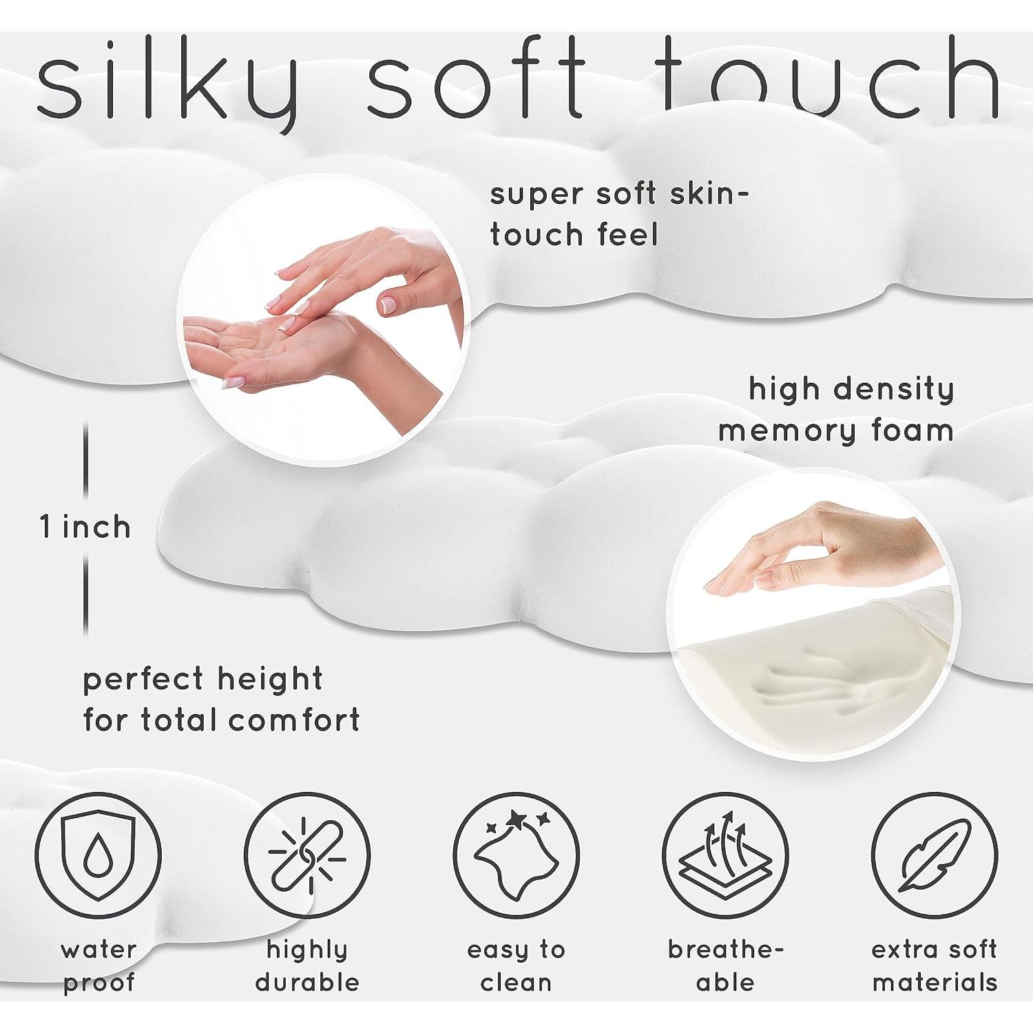 Reposamuñecas Ergonómico Qloud Nube Blanca para Teclado