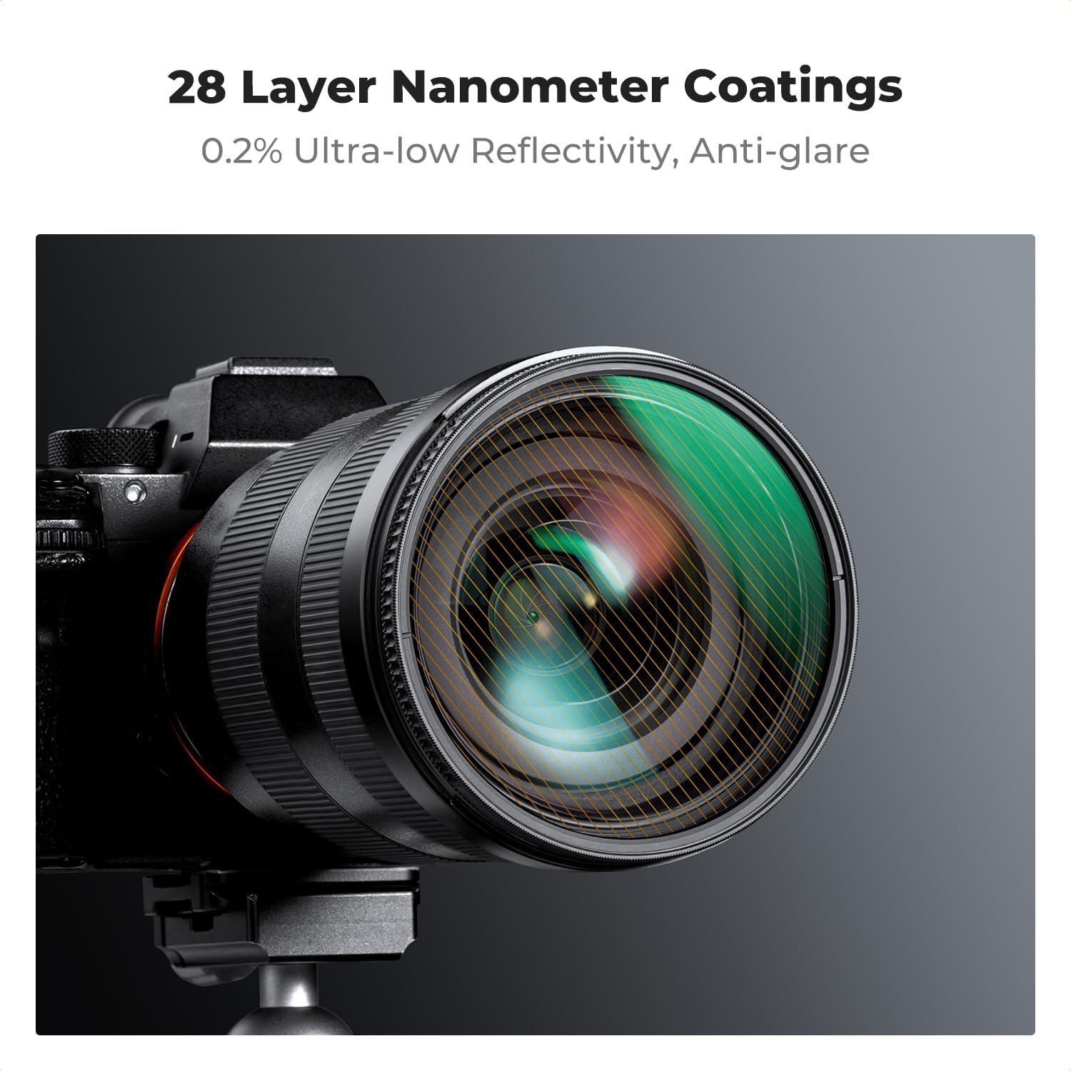 Filtro de lente K&F Concept 77mm efecto rayo dorado