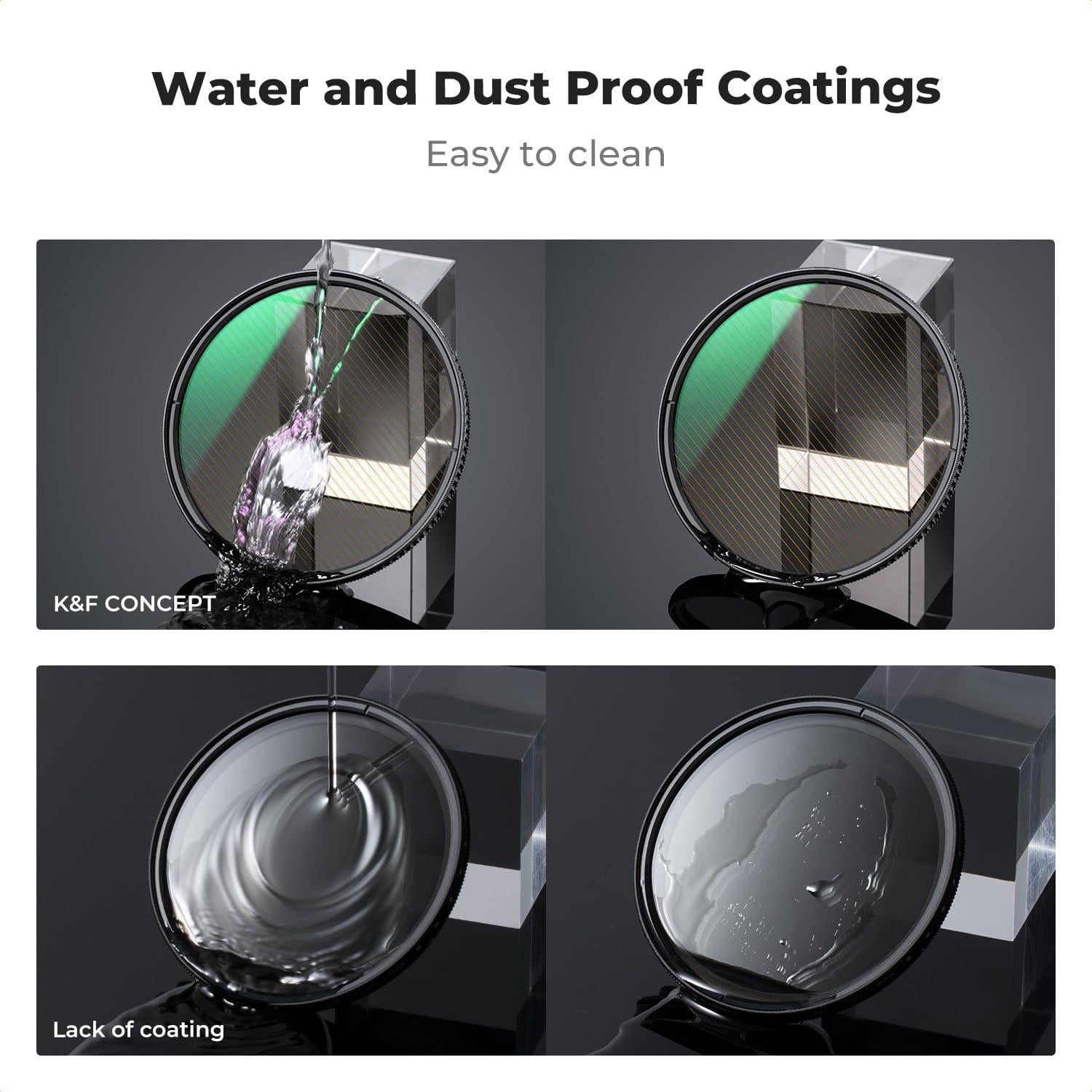 Filtro de lente K&F Concept 77mm efecto rayo dorado