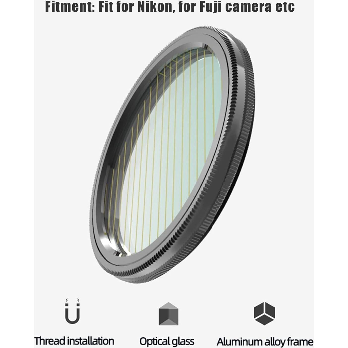 Filtro de lente Gold Streak 43mm para efectos especiales