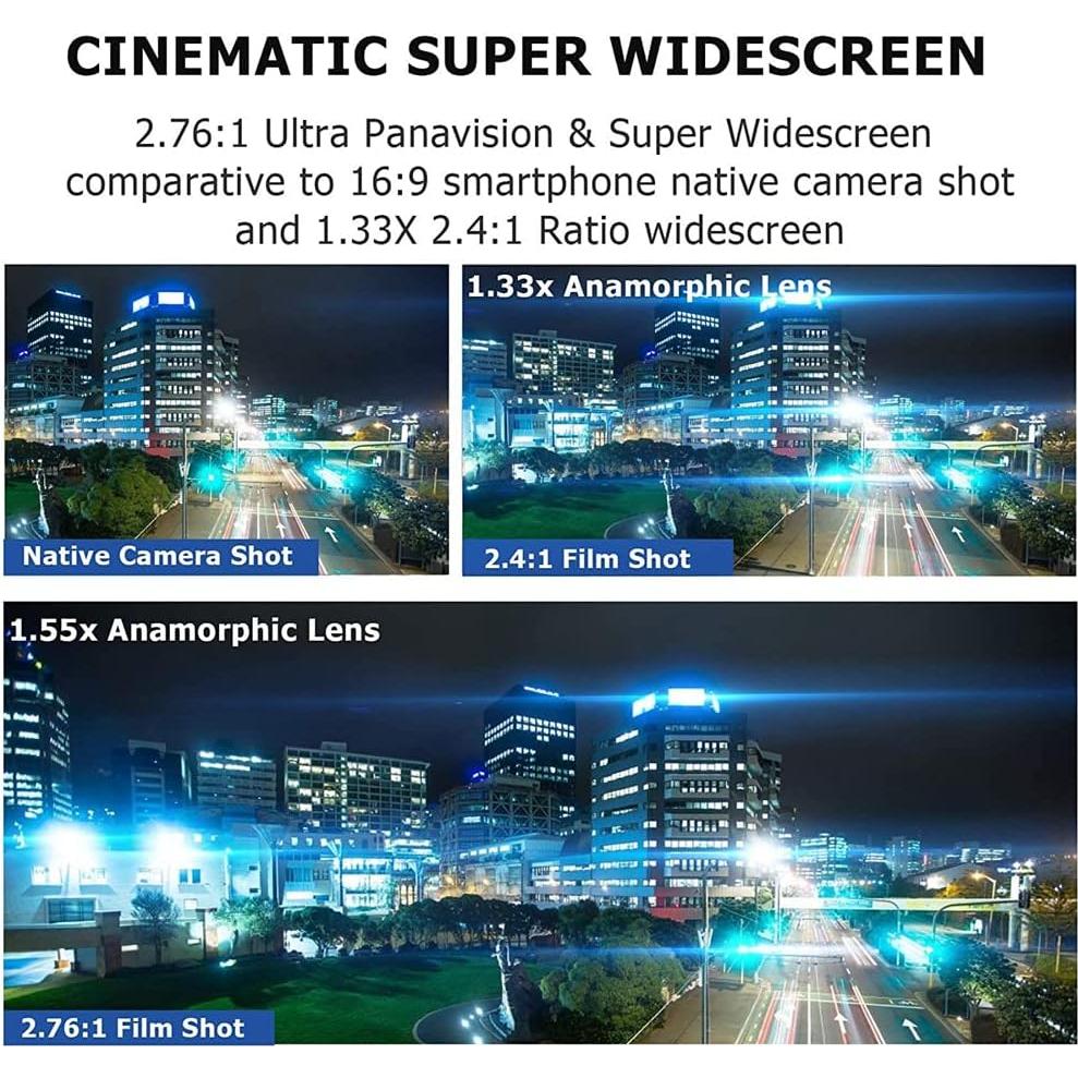 Lente Anamórfico 1.55X Leshareselect para iPhone/Android