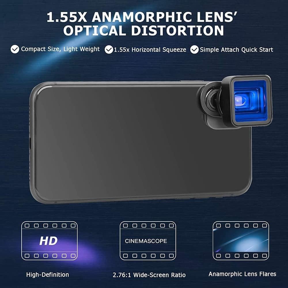 Lente Anamórfico 1.55X Leshareselect para iPhone/Android