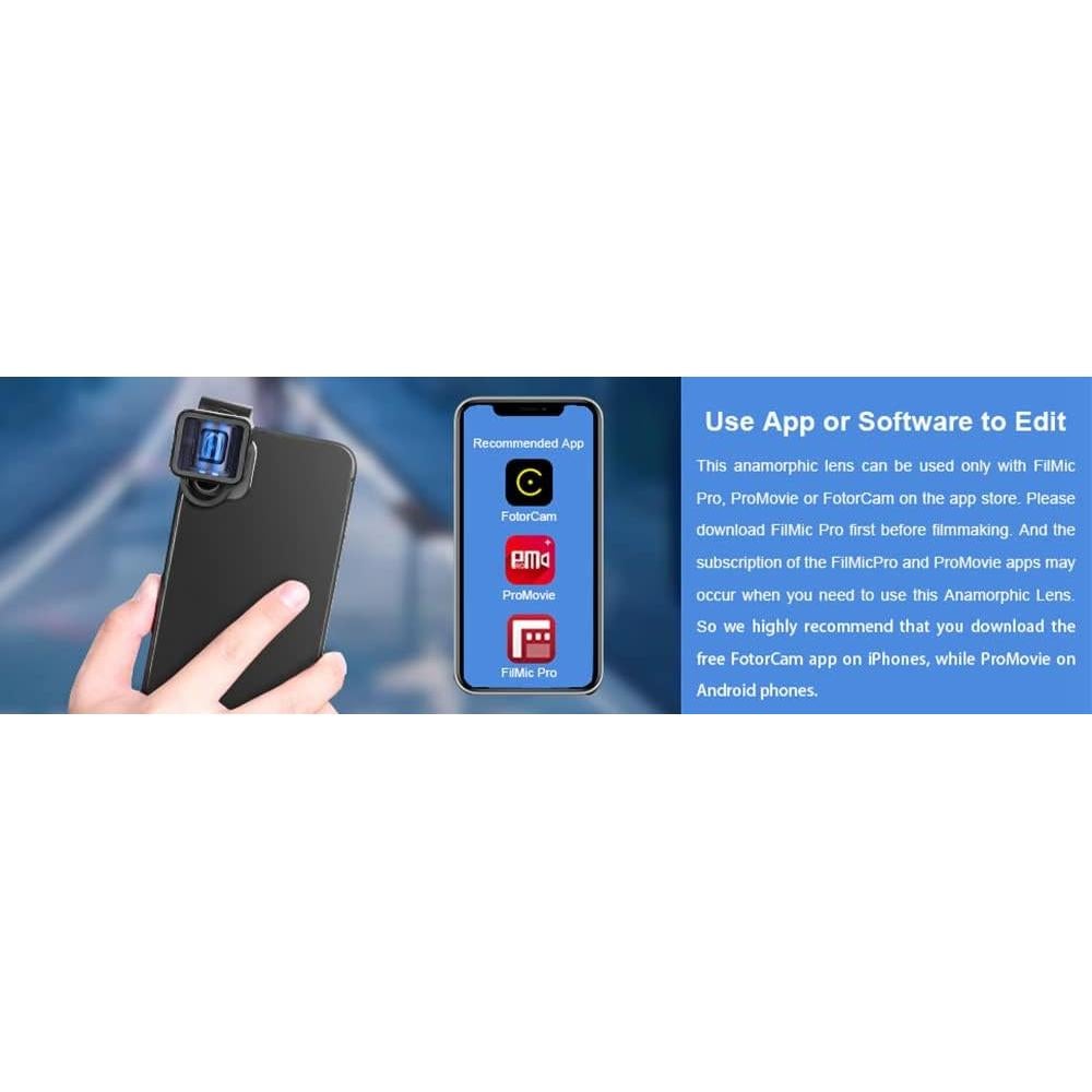 Lente Anamórfico 1.55X Leshareselect para iPhone/Android