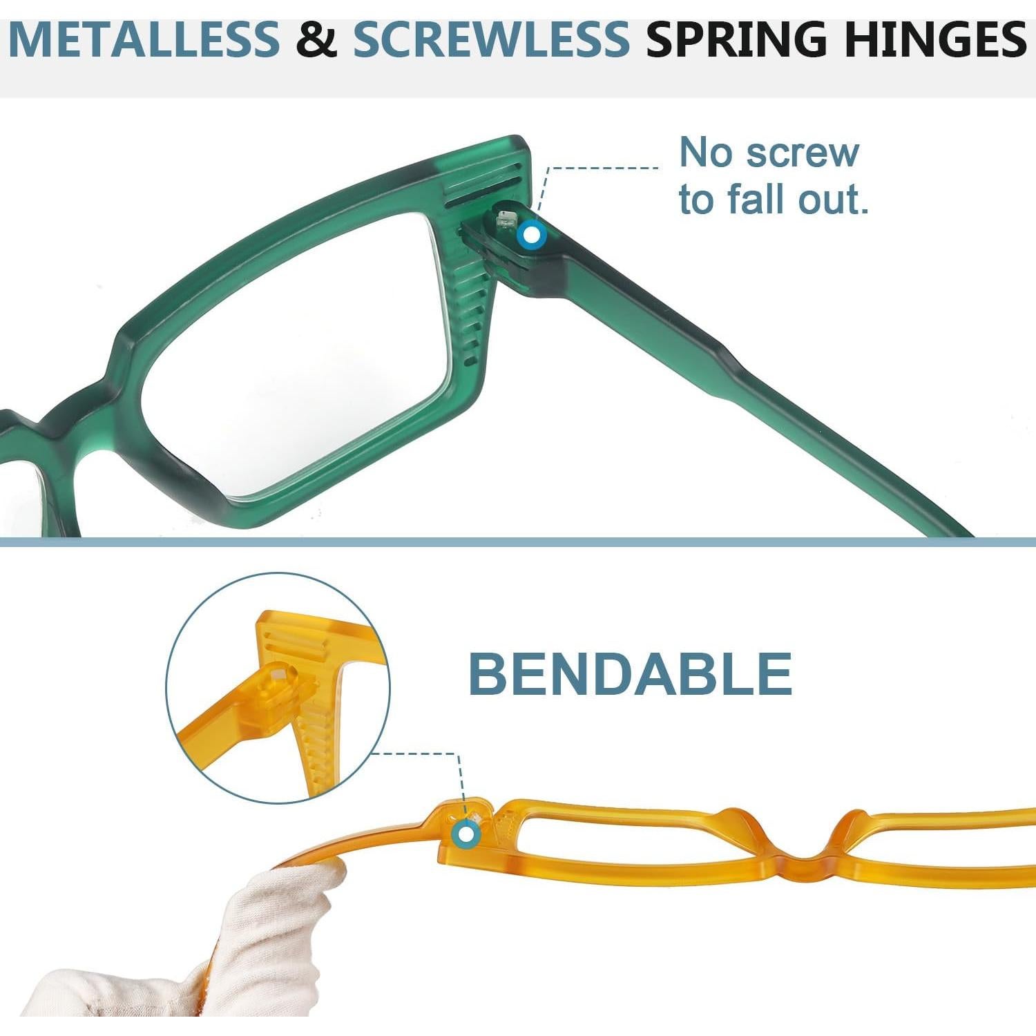 Gafas de Lectura GUD Metalless +2.00 6 Paquete Mujeres