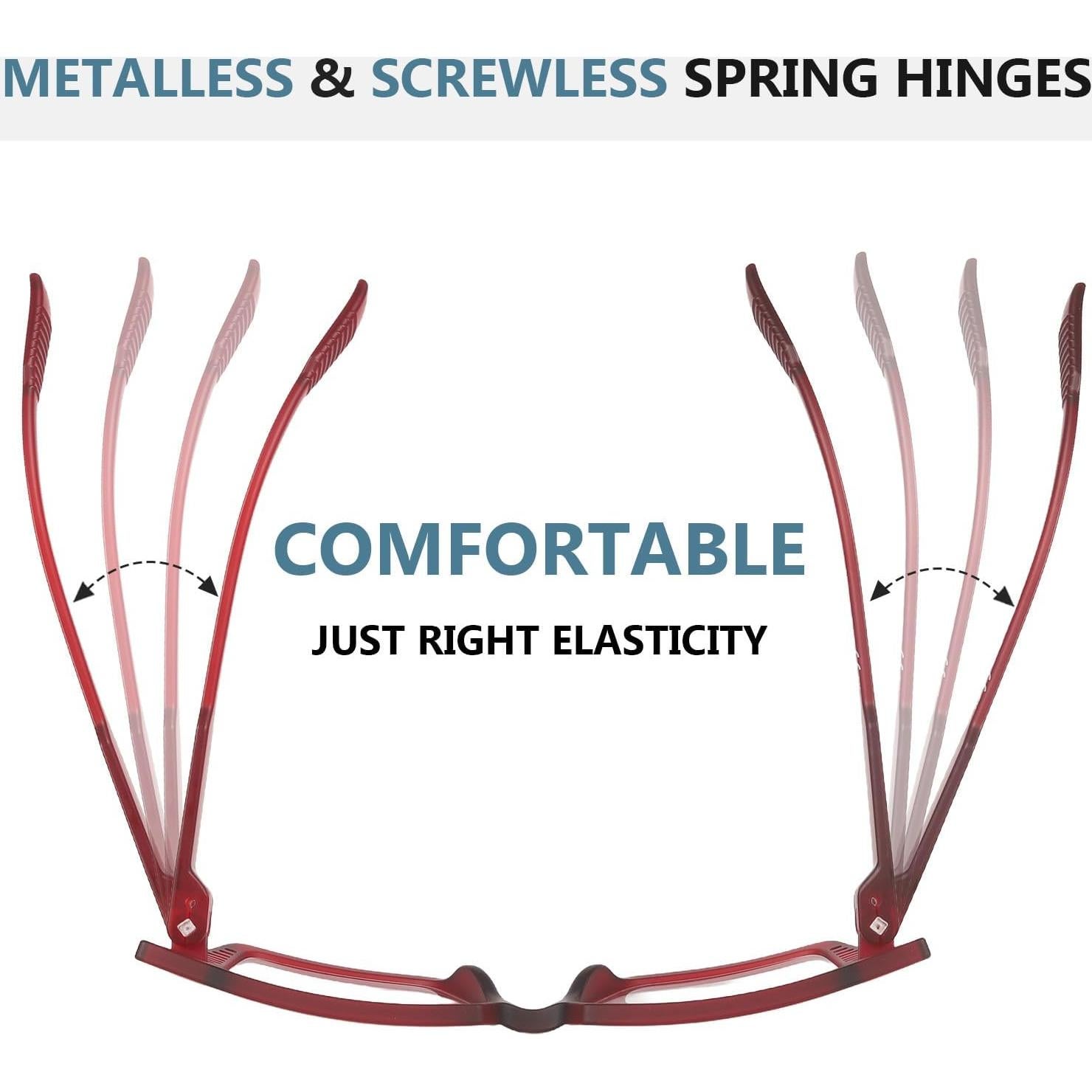 Gafas de Lectura GUD Metalless +2.00 6 Paquete Mujeres