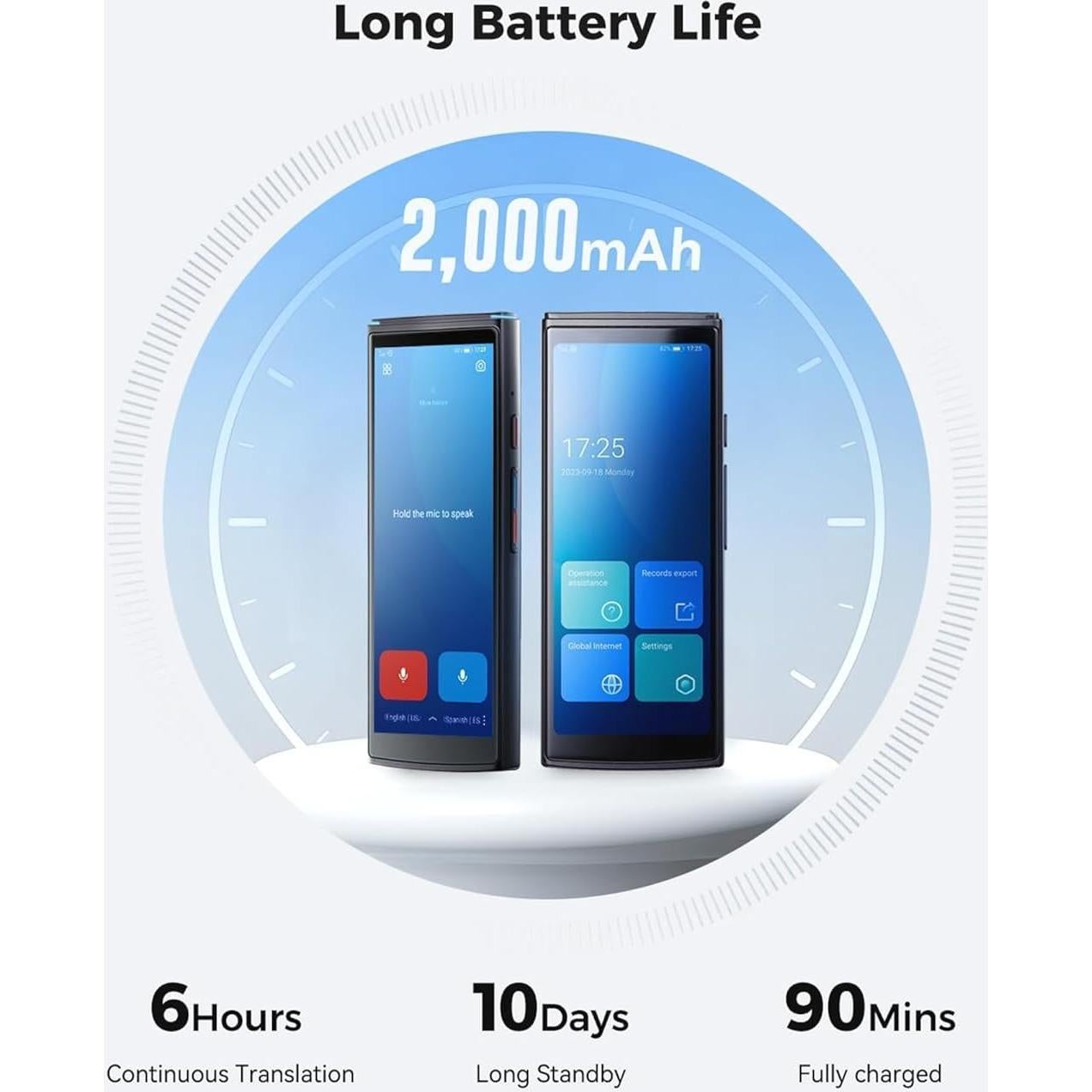 Traductor de Voz Instantáneo Jarvisen 2 - 108 Idiomas, Portátil