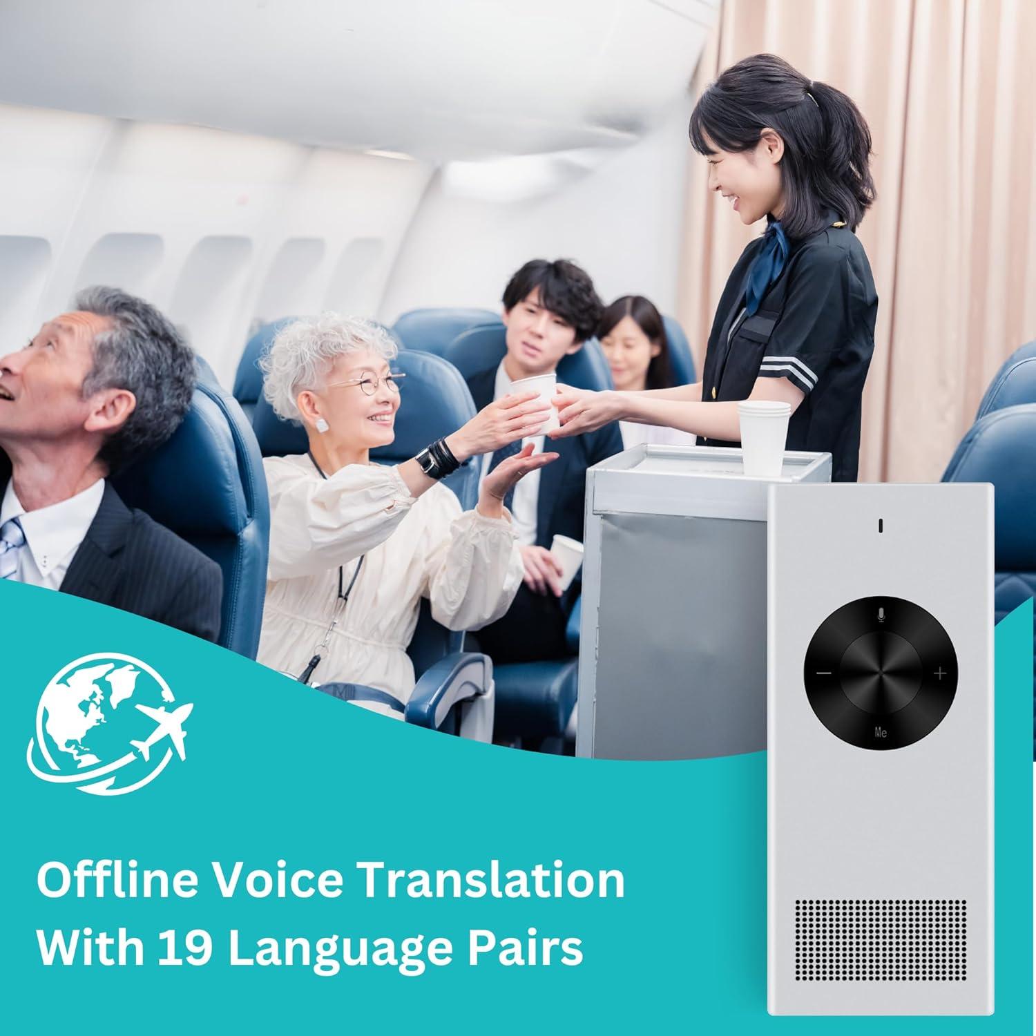 Traductor de Voz Enence V3 AI - 60 Idiomas, Compacto