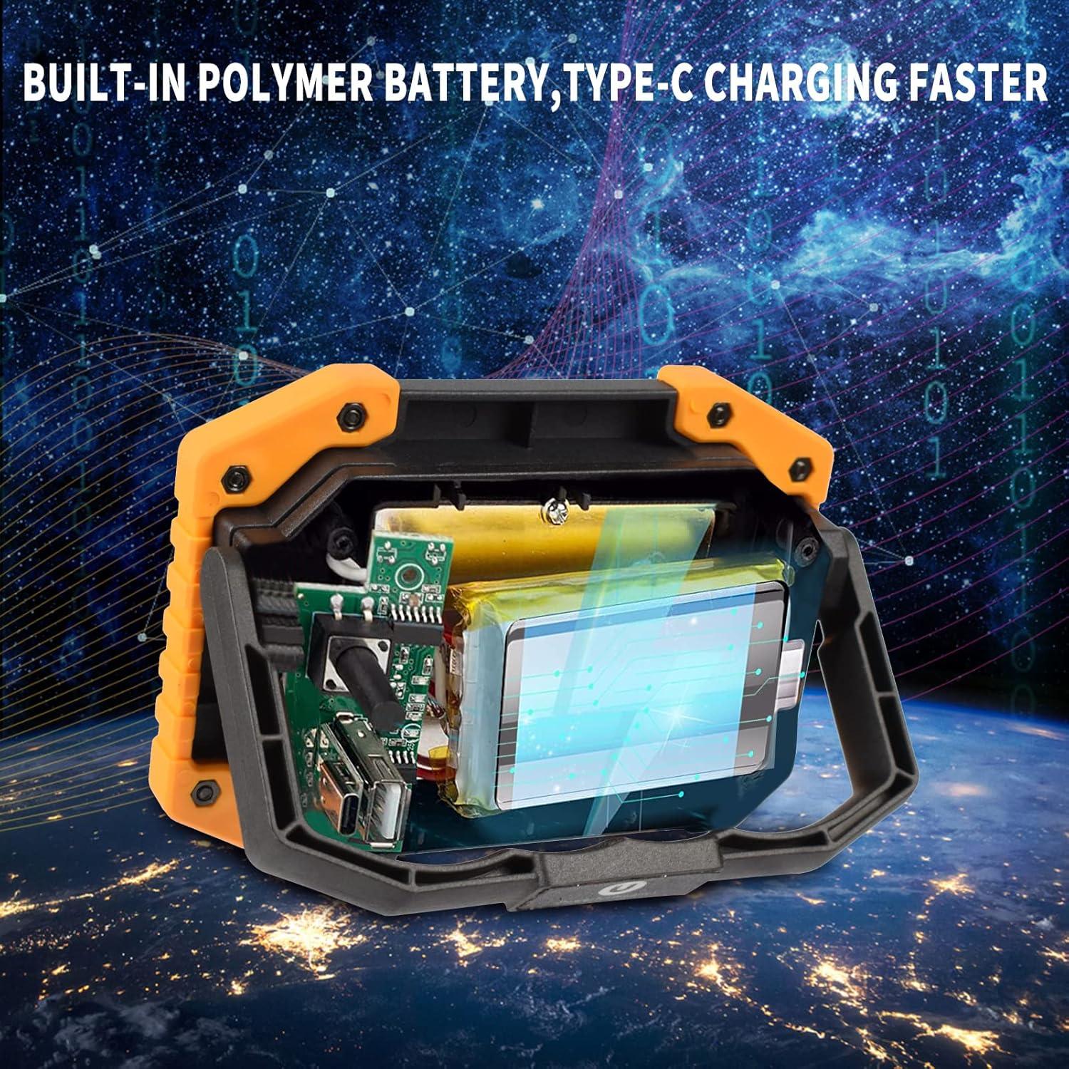 OTYTY Luz de Trabajo LED 30W 1500LM Recargable Magnética