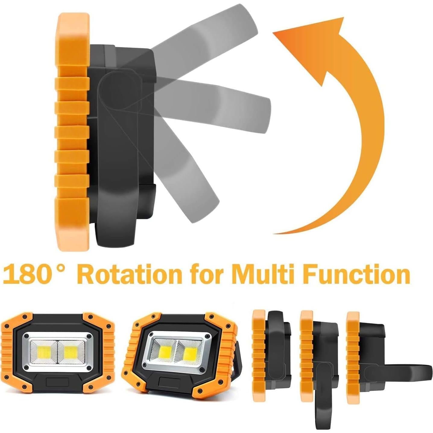 OTYTY Luz de Trabajo LED 30W 1500LM Recargable Magnética