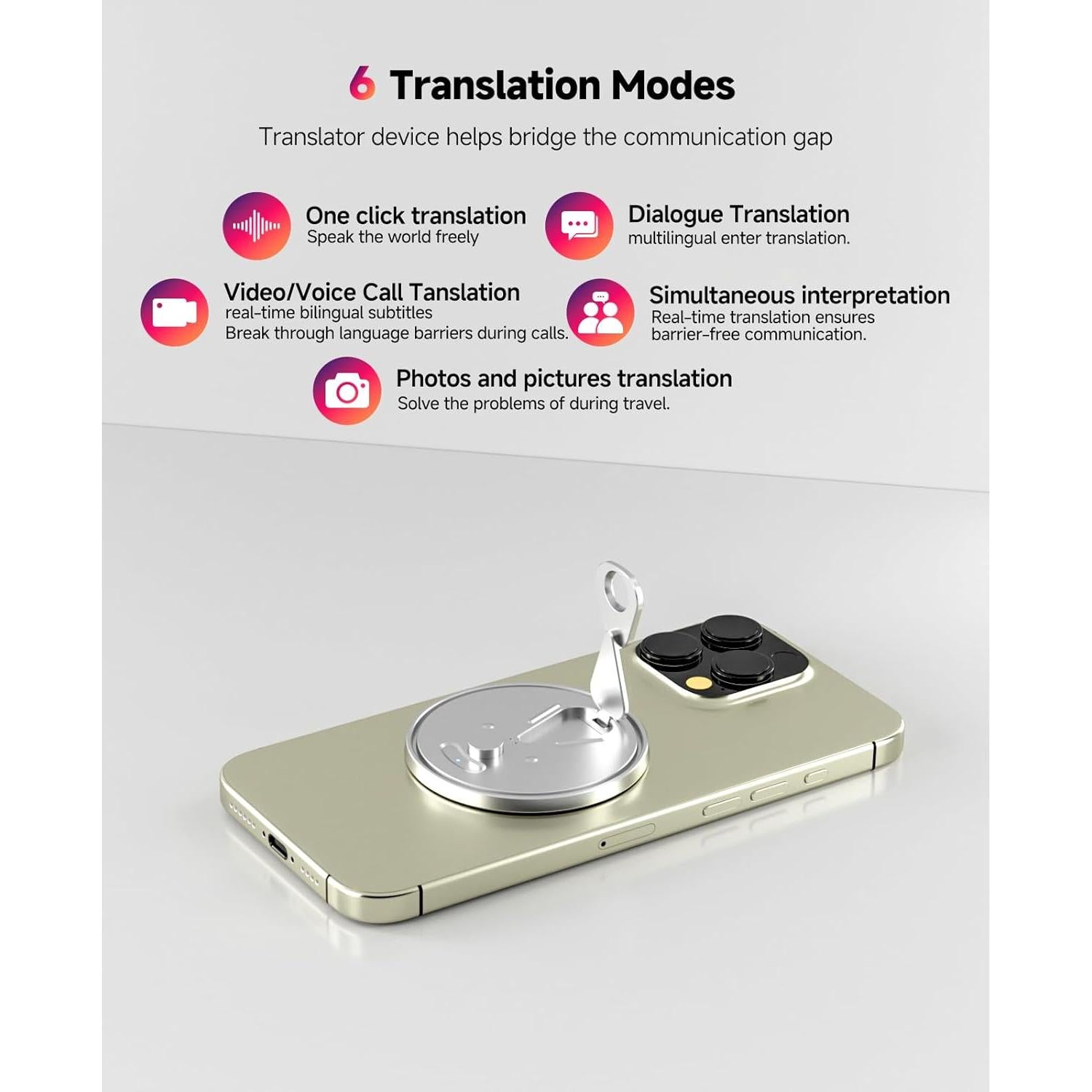 Traductor Grabador AI Eelexa 3 en 1 138 Idiomas Bluetooth